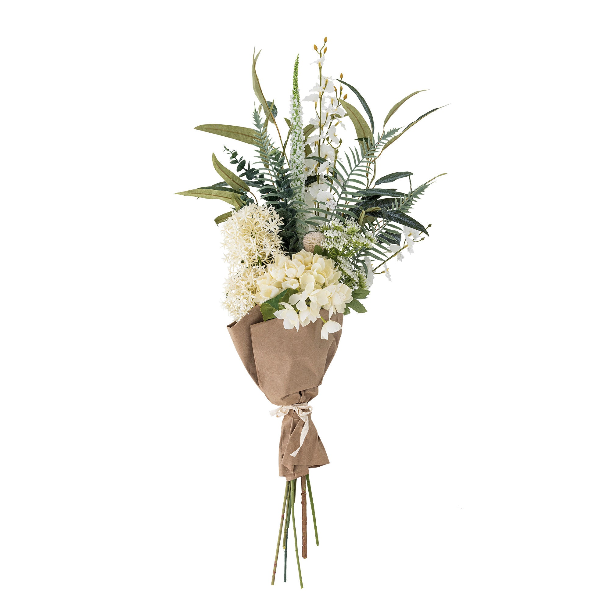 Bloomingville Symphonie Bouquet, Branco, Flores Artificiais