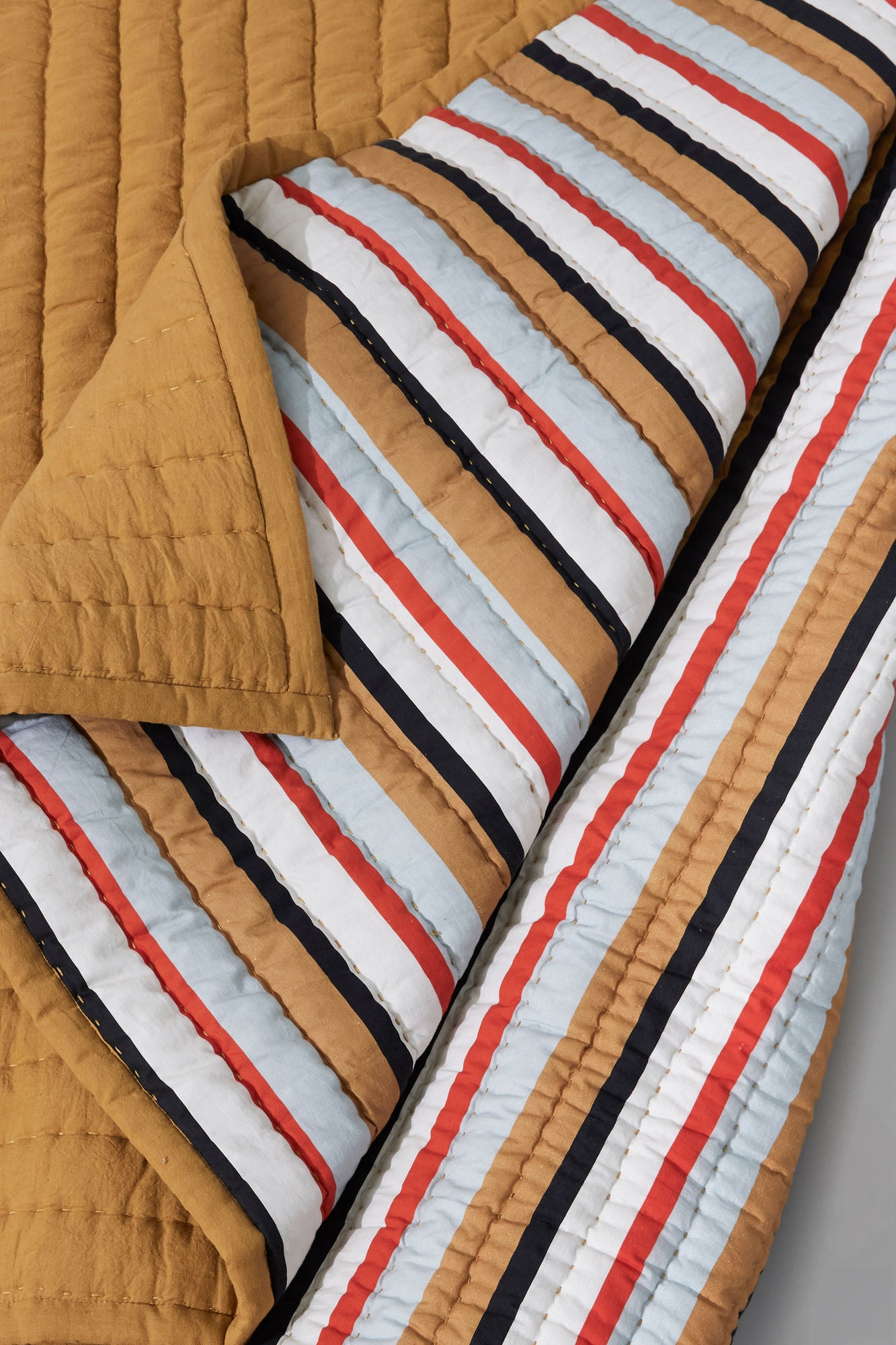 Hübsch Pavilion xadrez listrado ocre/multi -colorido