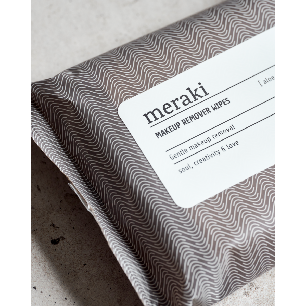 Limpos de removedor de maquiagem, aloe vera, cinza quente; branco