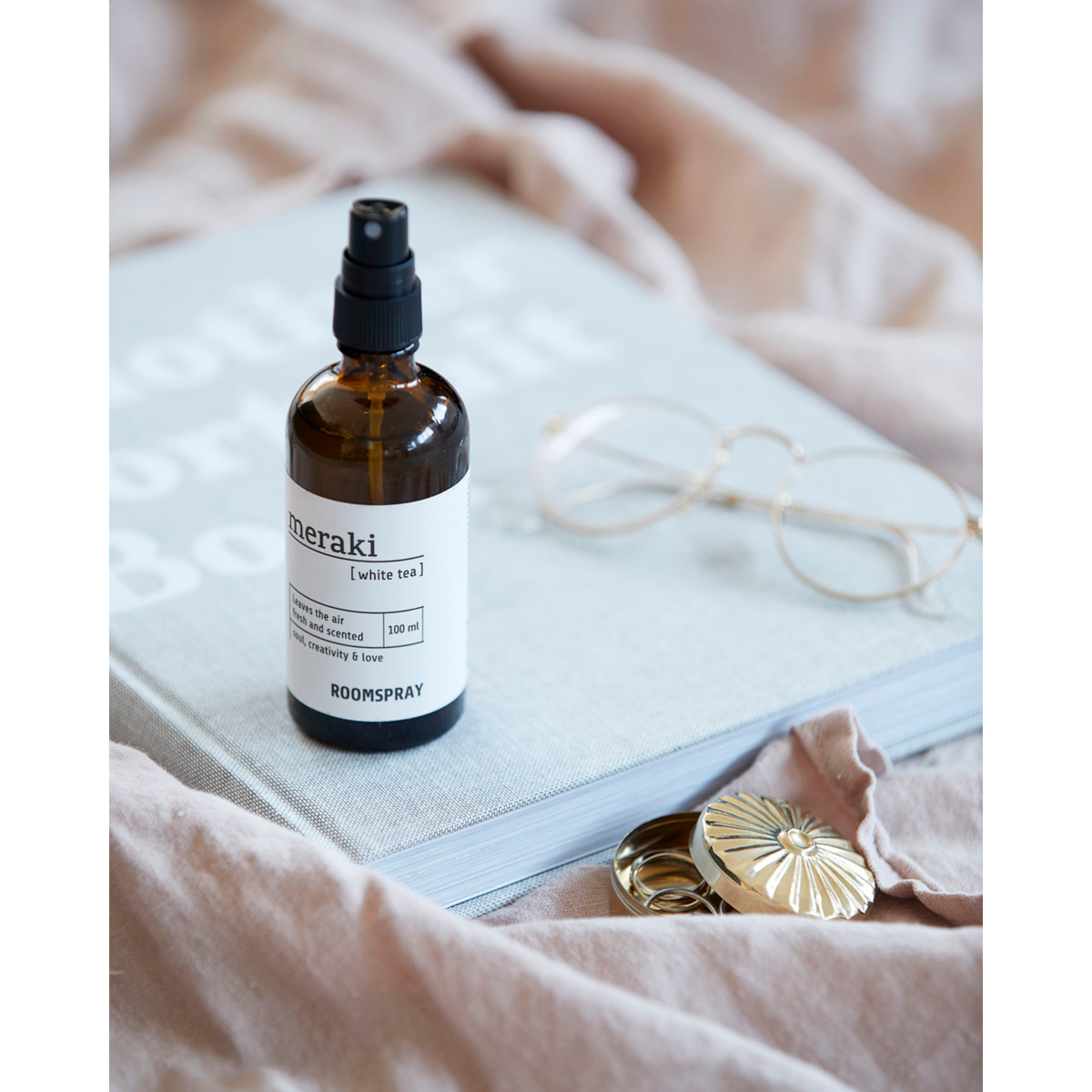 Spray de quarto, chá branco, marrom