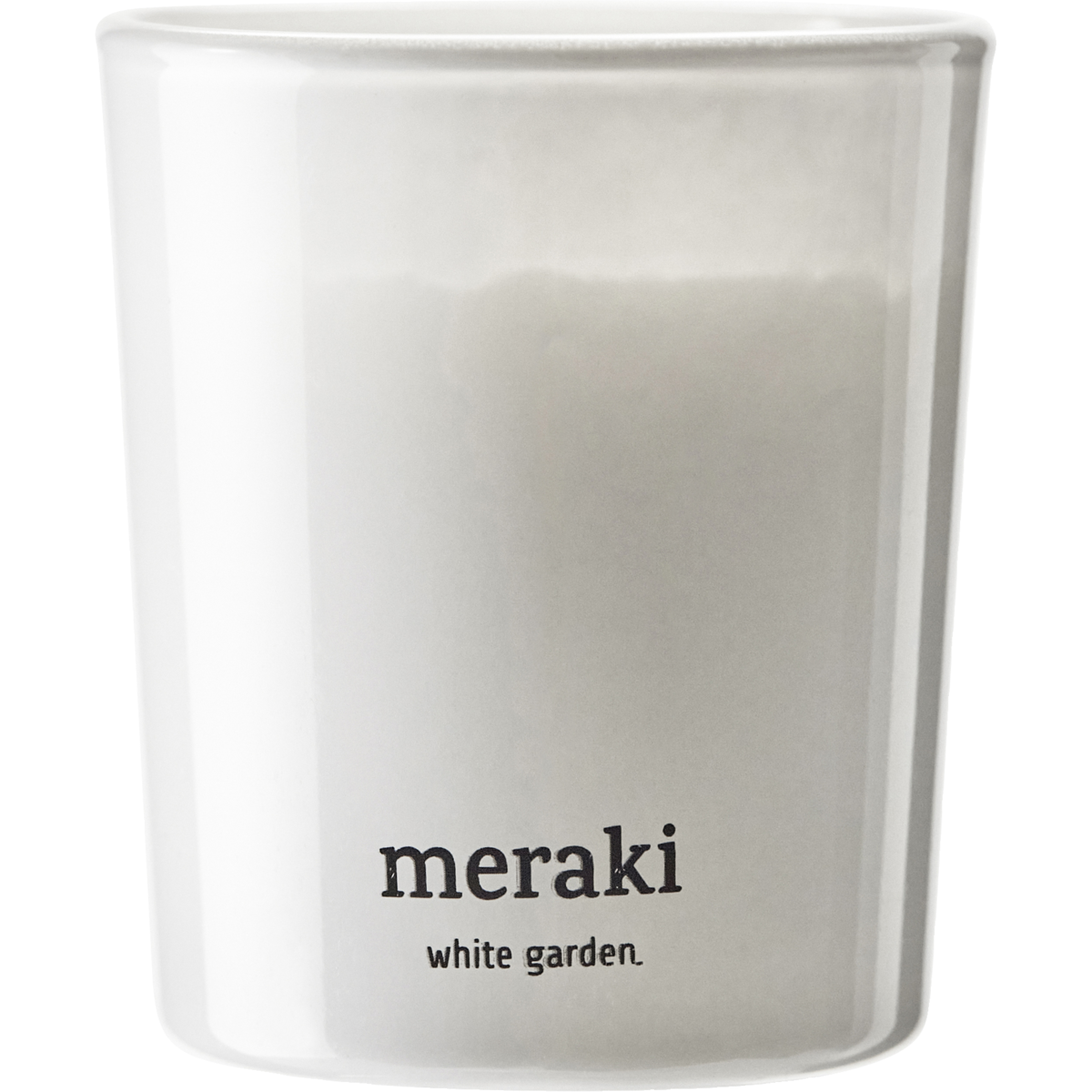 Velas perfumadas, jardim branco, branco