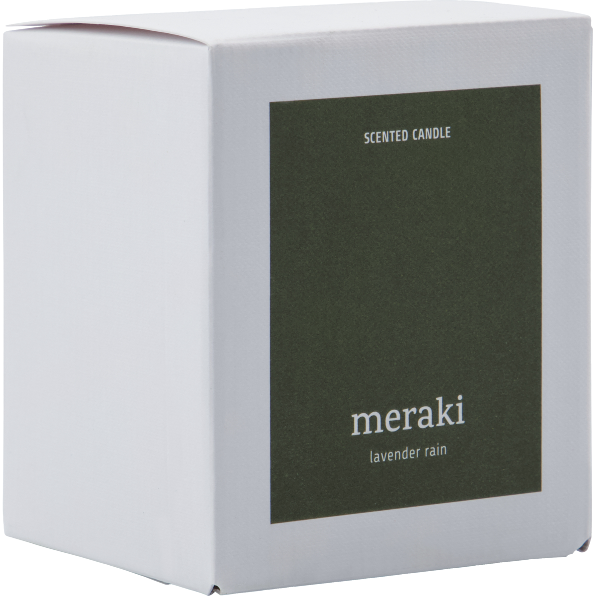 Velas perfumadas, chuva de lavanda, verde