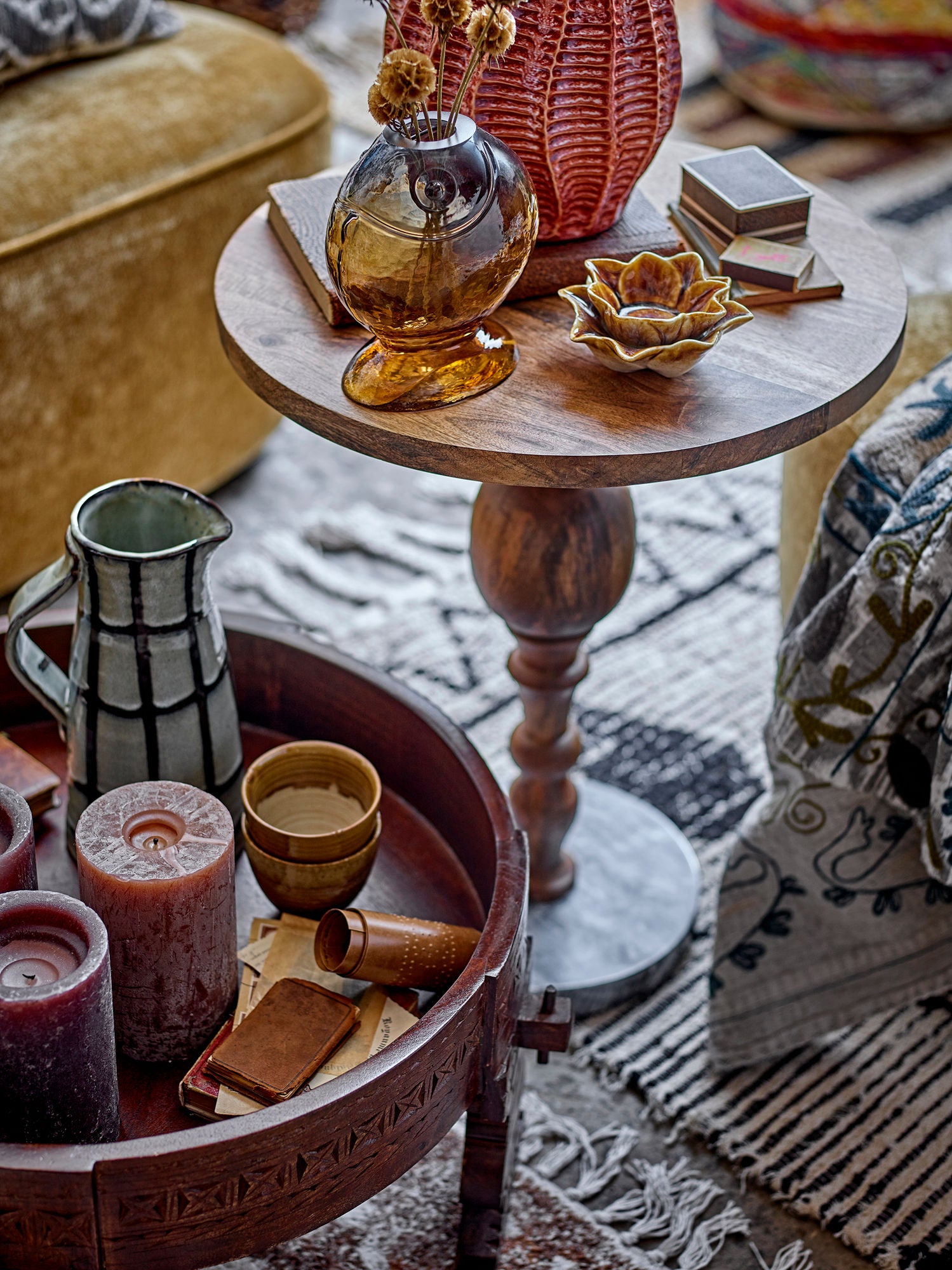 Coleção criativa Varga vaso, amarelo, vidro