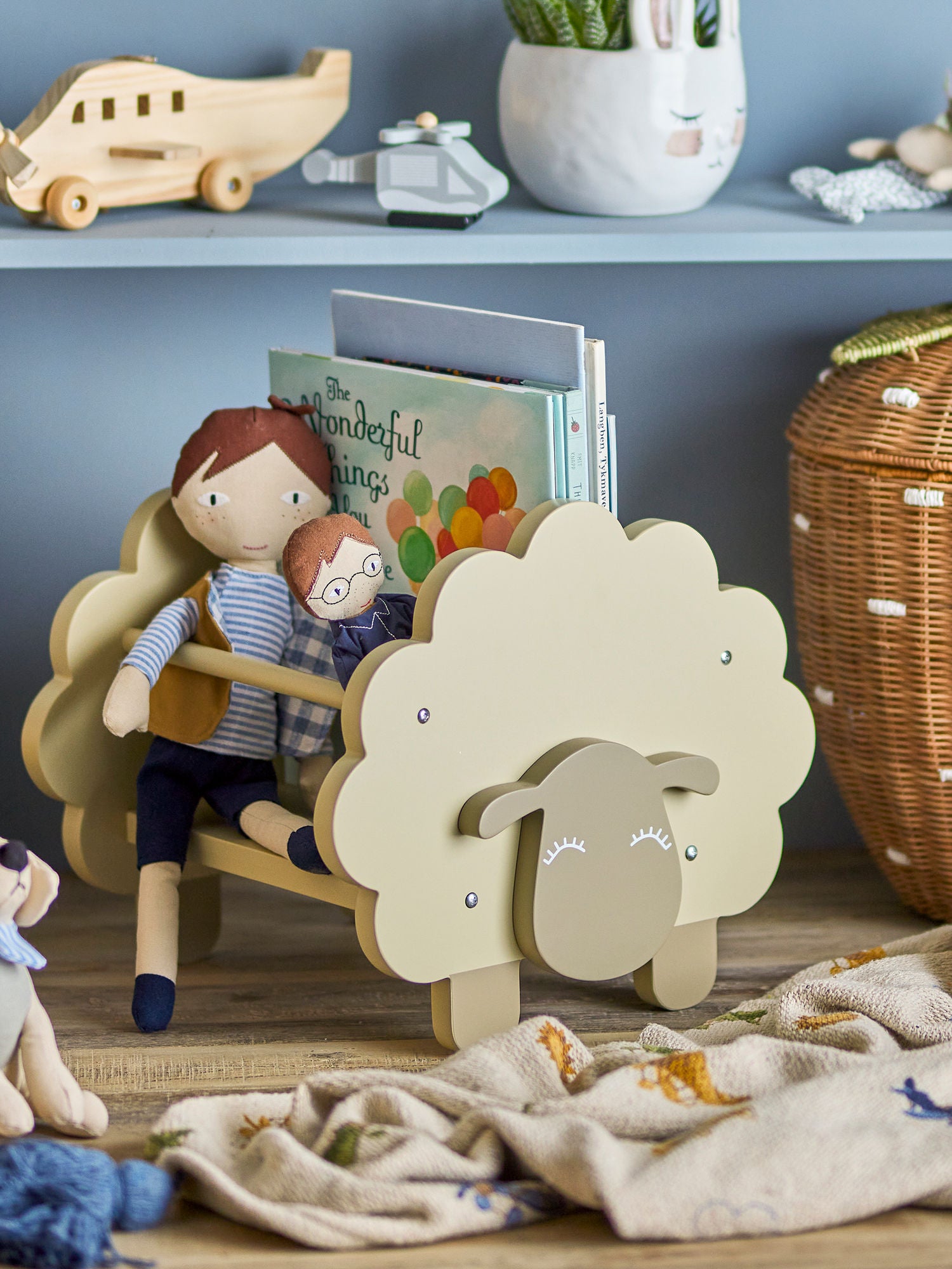 Estante Bloomingville MINI Dolly, cinza, FSC®100%, MDF