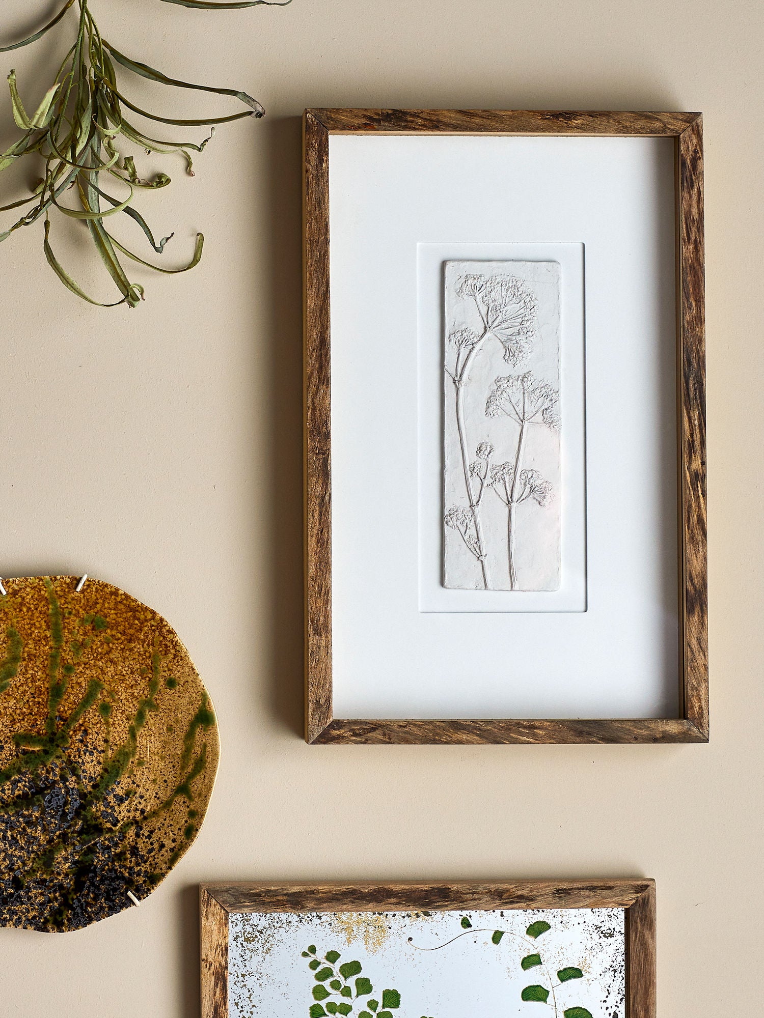 Coleção criativa Mey ilustração com quadro, natureza, pinheiro