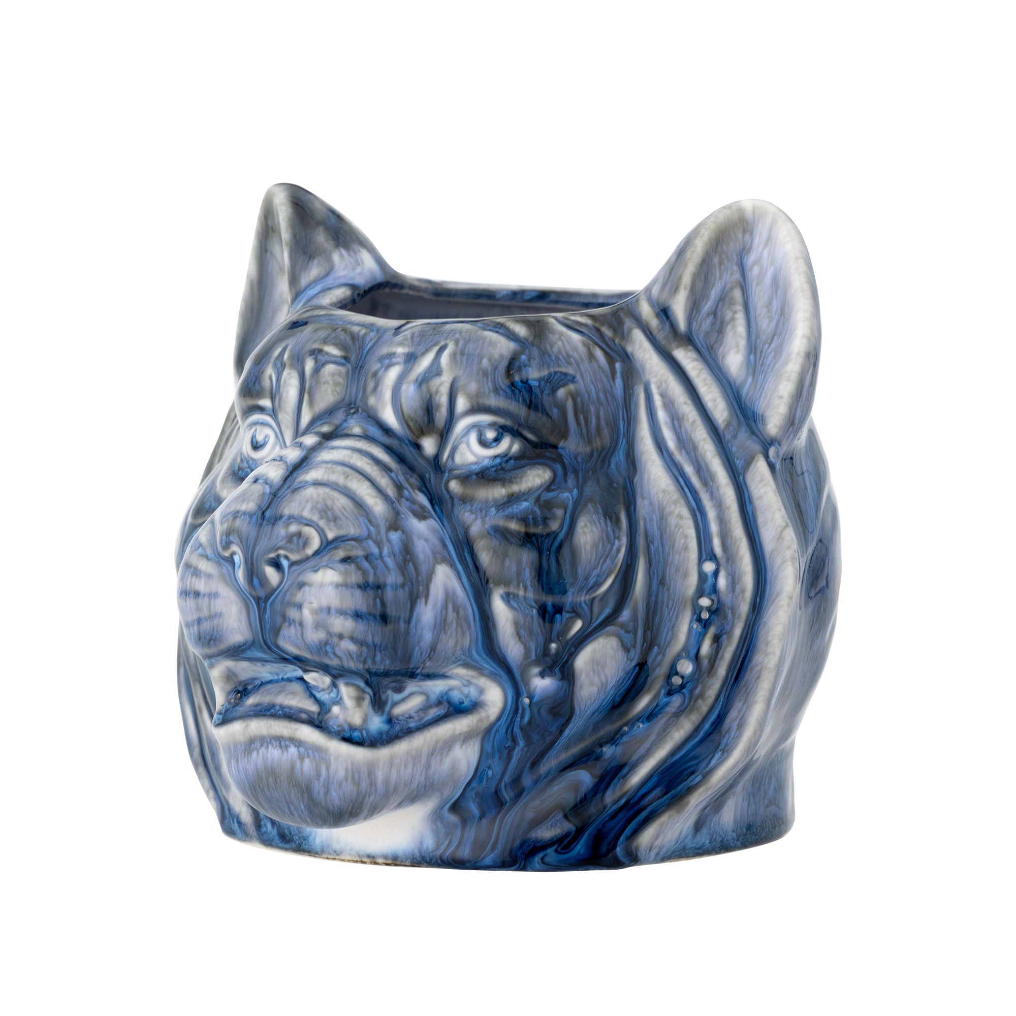 Coleção criativa Abner Herbal Potted Hears, azul, grés