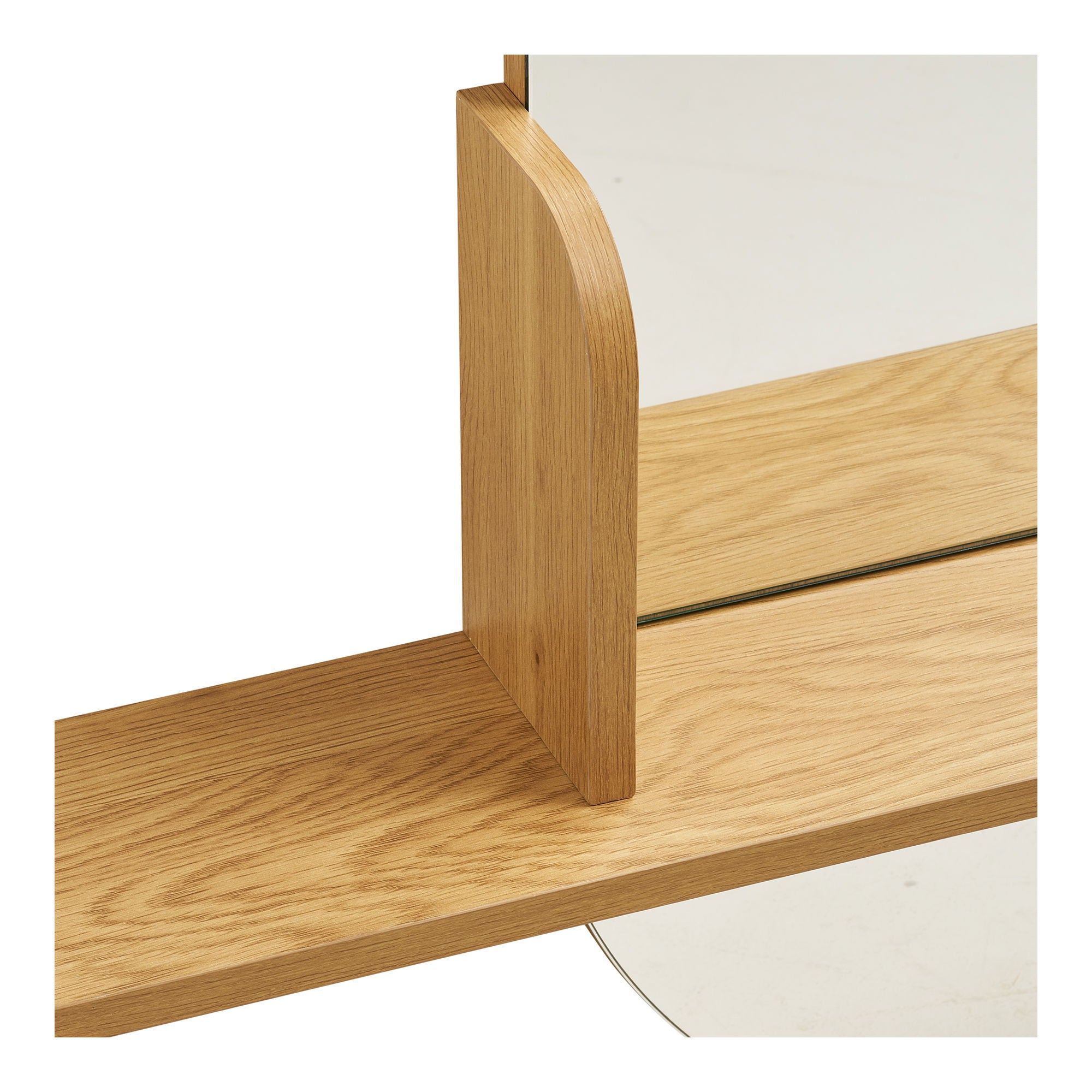 Barco Mirror com prateleira - espelho com prateleira, Oak Look 92x15x94.5 cm