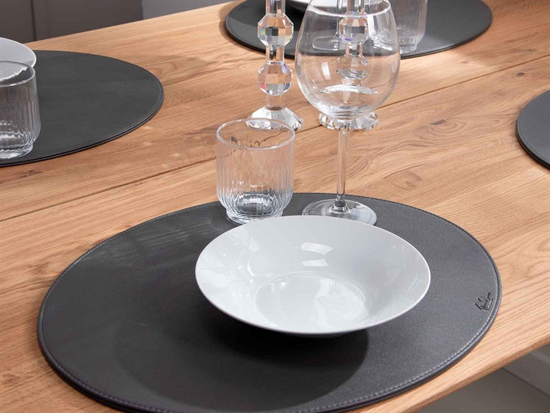 Lenços de tampa oval // preto pu - duro