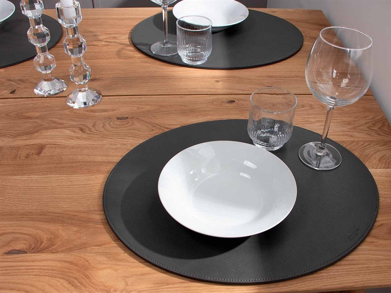 Lenços de tampa oval // preto pu - duro