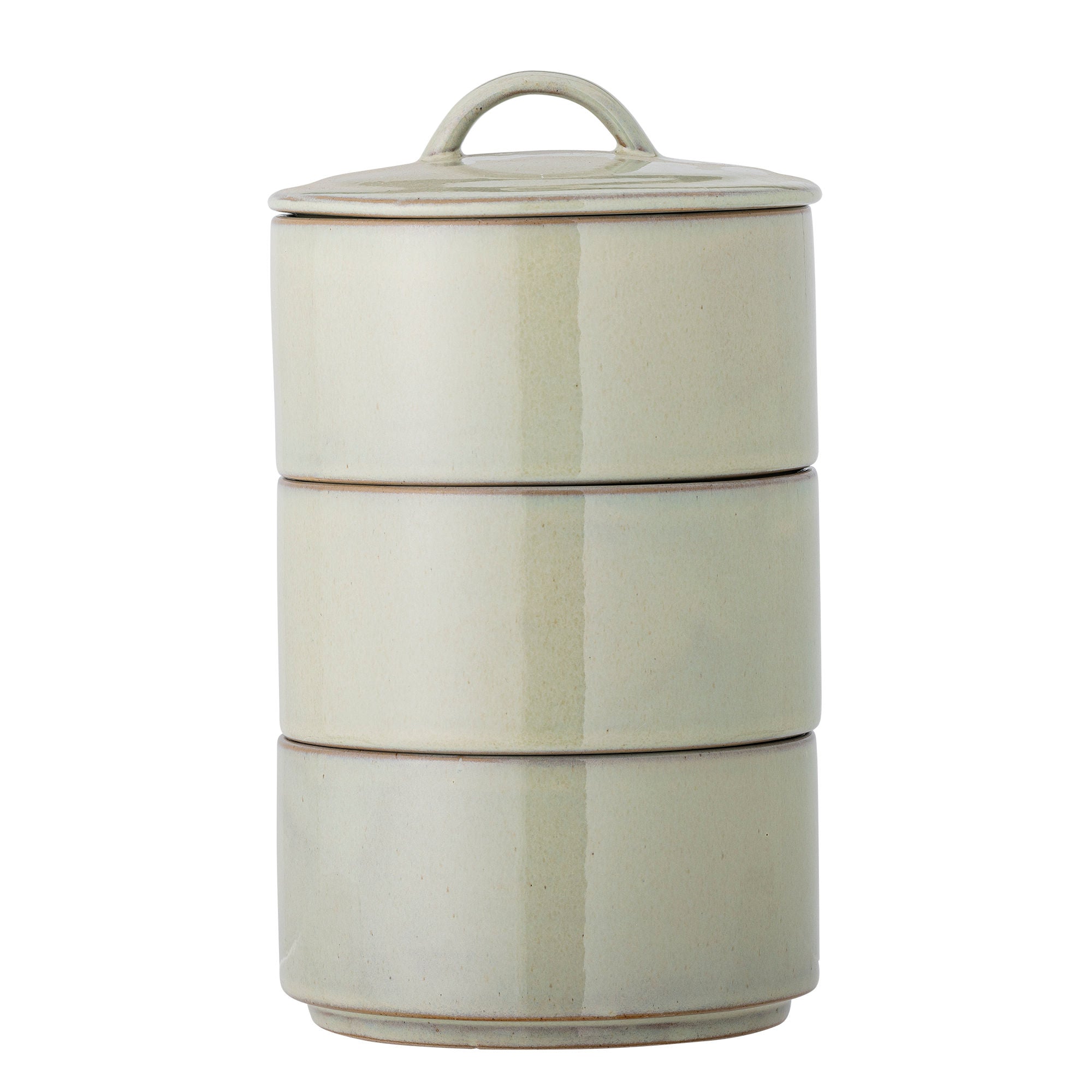 Coleção criativa Ebba Pot w/tampa, verde, grés