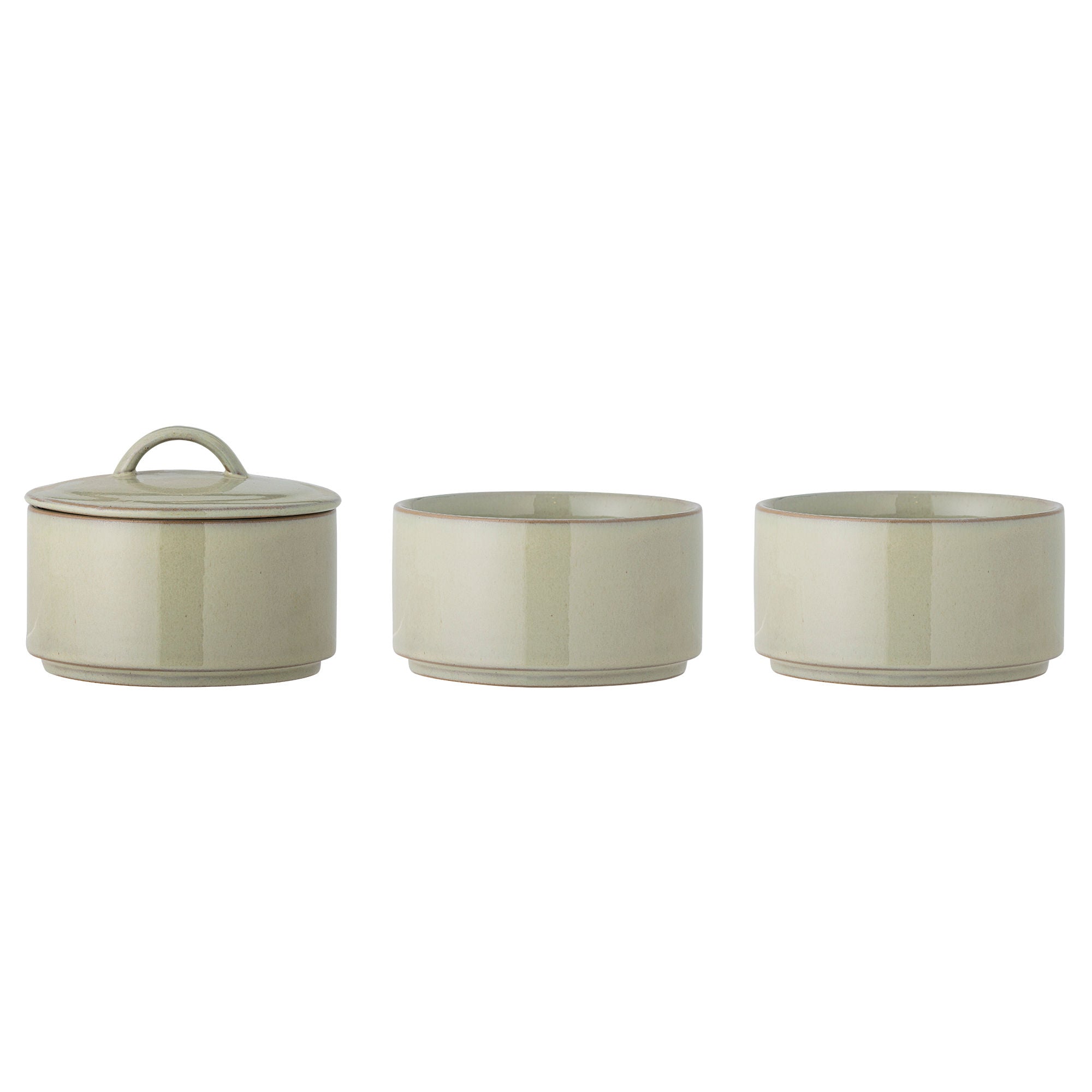 Coleção criativa Ebba Pot w/tampa, verde, grés