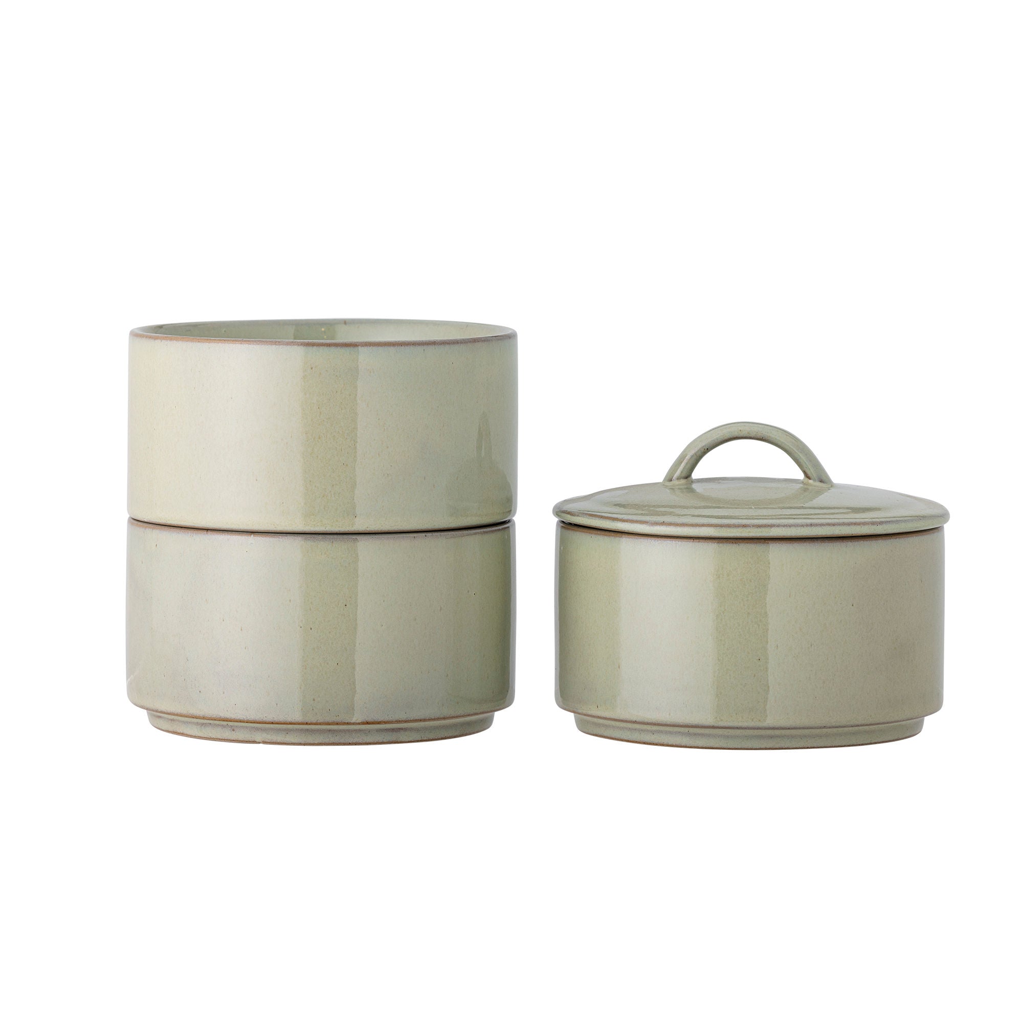Coleção criativa Ebba Pot w/tampa, verde, grés