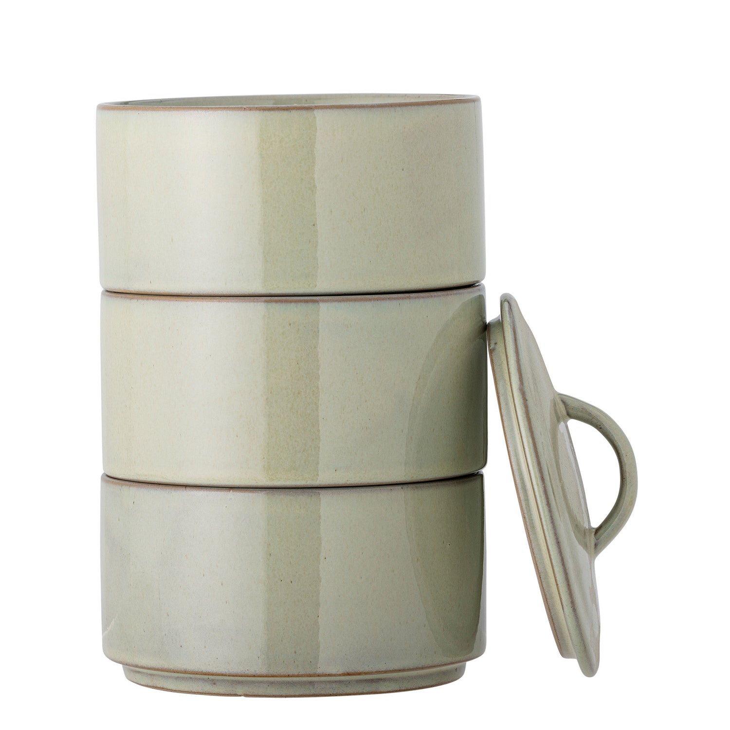Coleção criativa Ebba Pot w/tampa, verde, grés