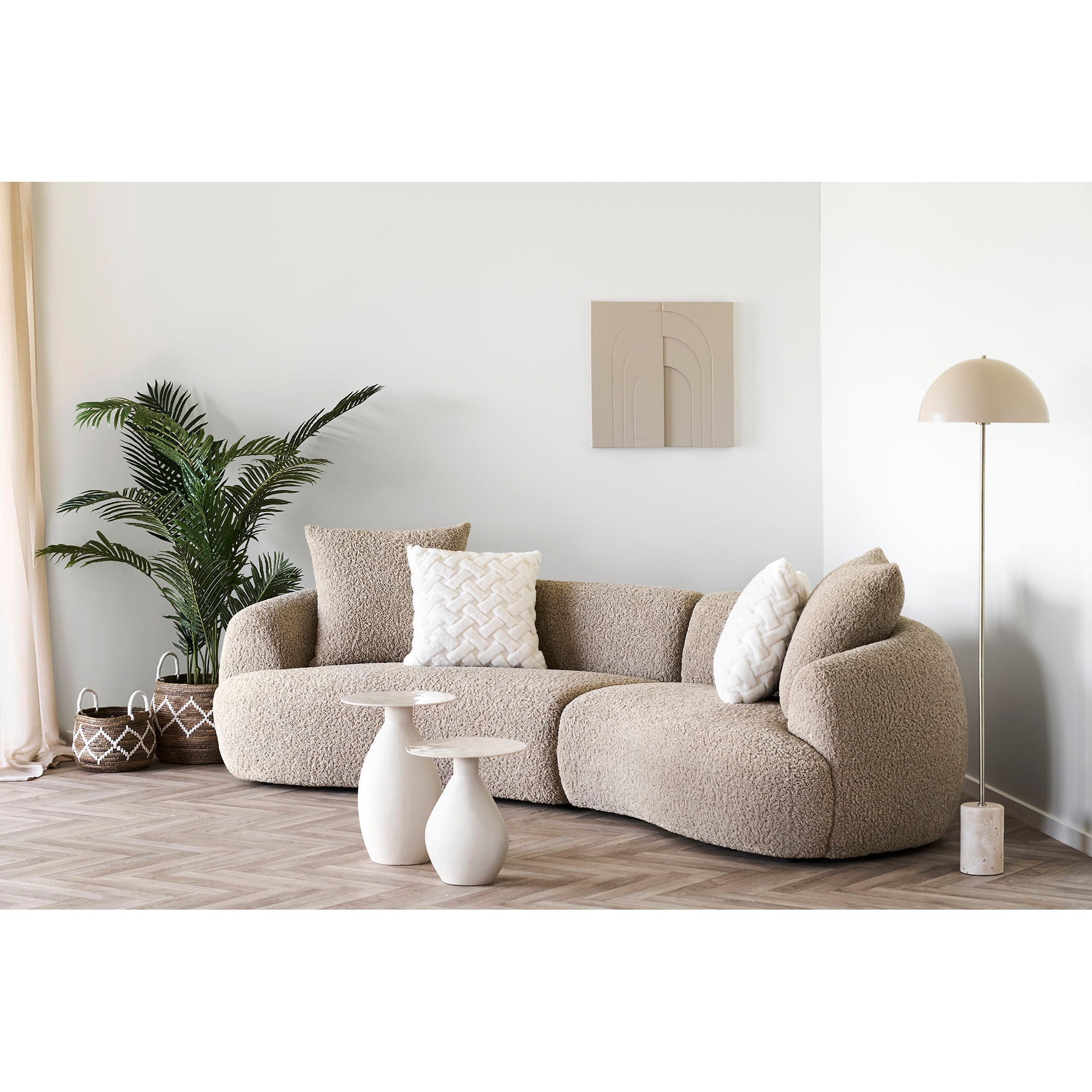 Altea Curva - Curva, trança de banana, natureza/conjunto branco crua de 2
