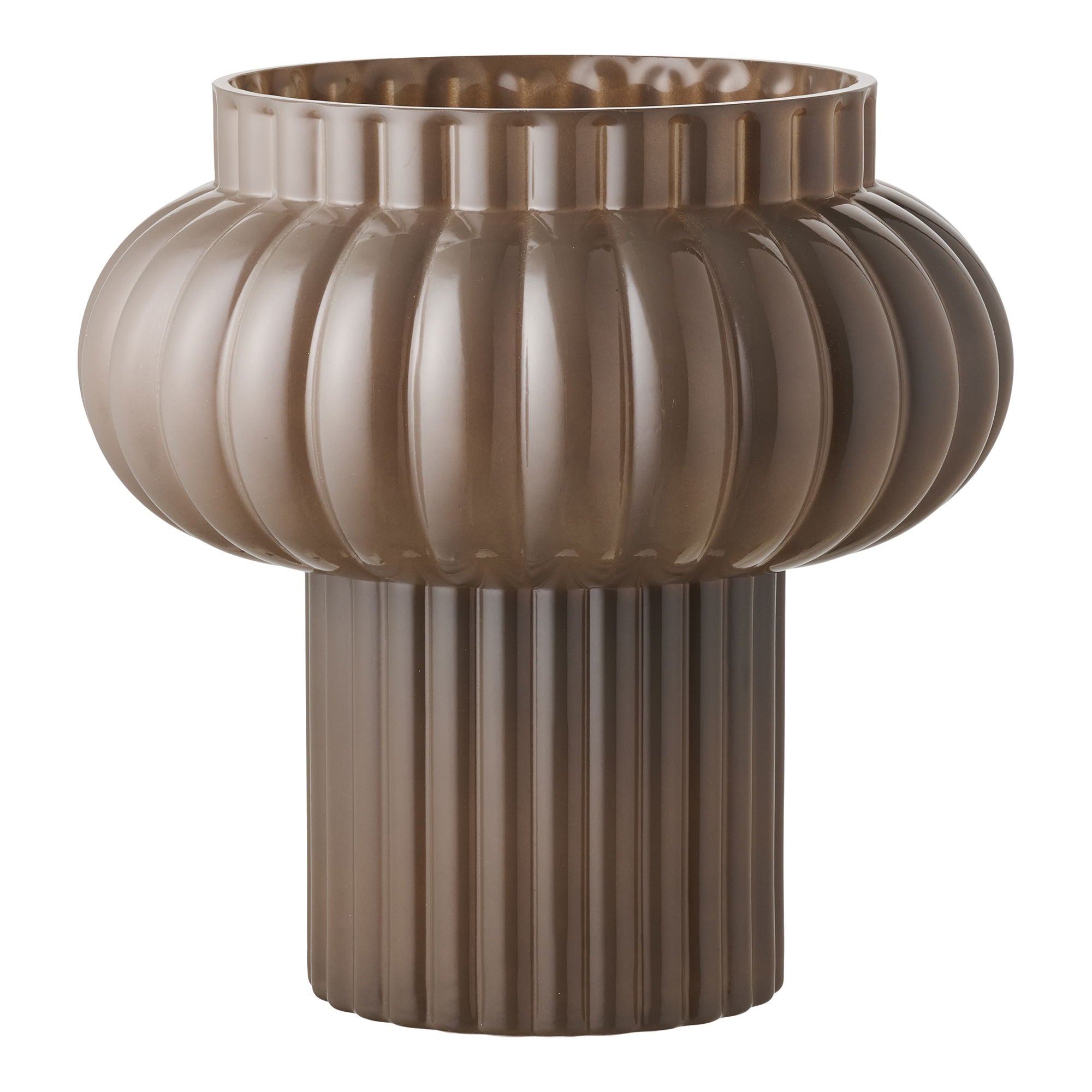 Vaso - vaso, vidro bocado, marrom Ø27x27 cm