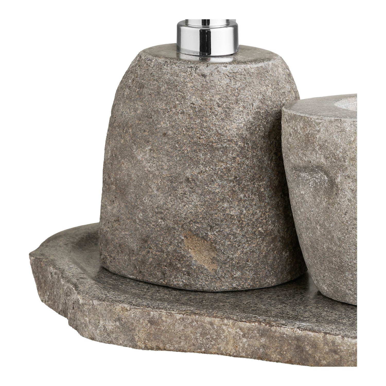 Conjunto de banheiro Gara - Conjunto de banheiro, caixas de armazenamento, dispensador de sabão, traseiro