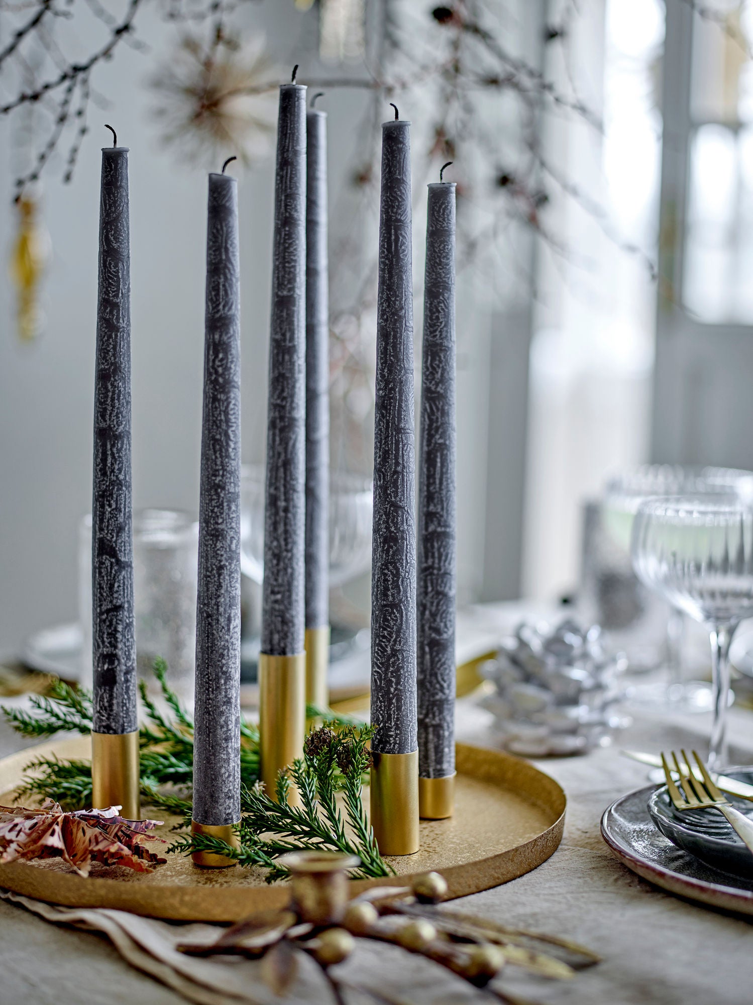 Bloomingville Maxime Candlestick, ouro, metal