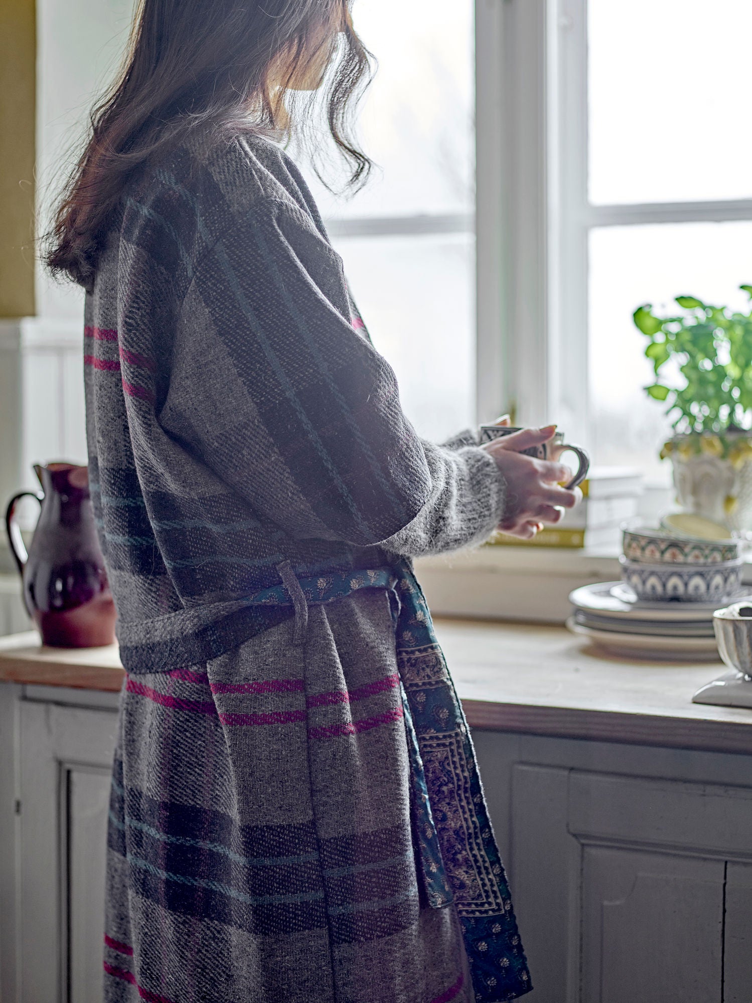 Coleção criativa Rieti Kimono, Gray, Upcycled