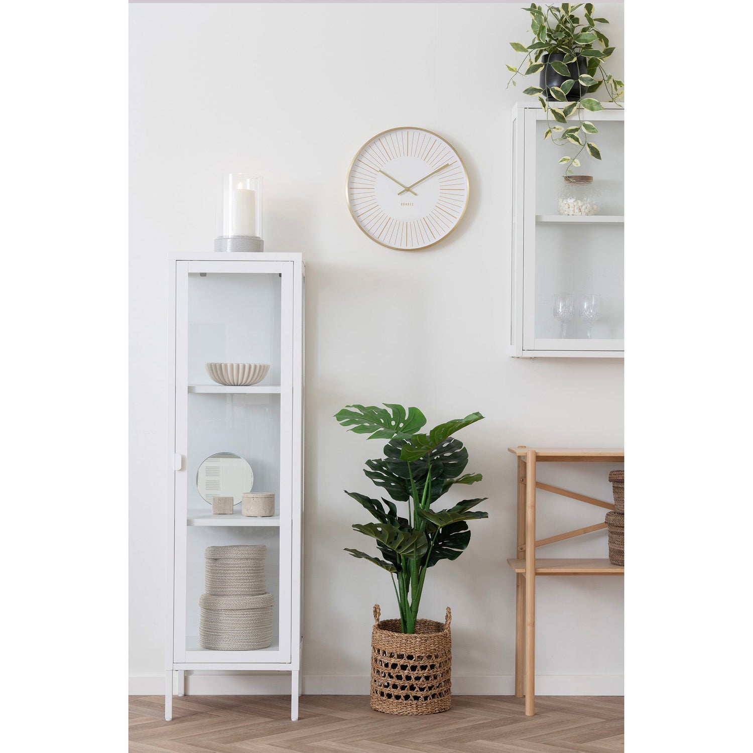 Hurricane Candlestick, cerâmica/vidro, cinza<br>16x25,5 cm