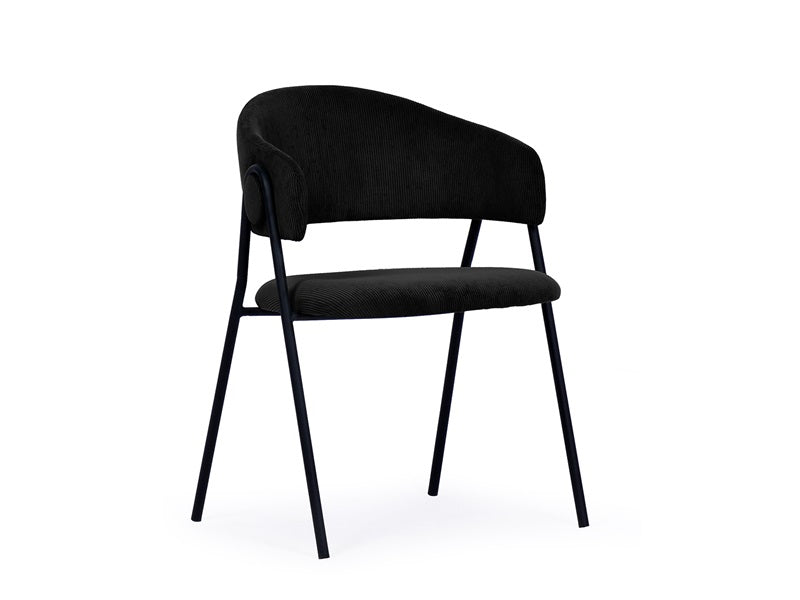 Cadeira de mesa de jantar lina - tecido preto