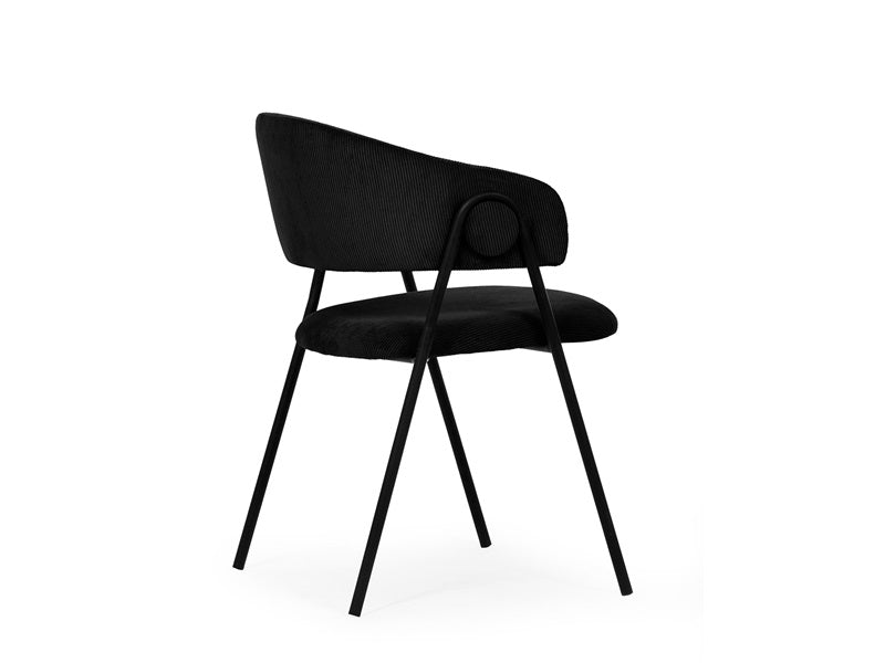 Cadeira de mesa de jantar lina - tecido preto