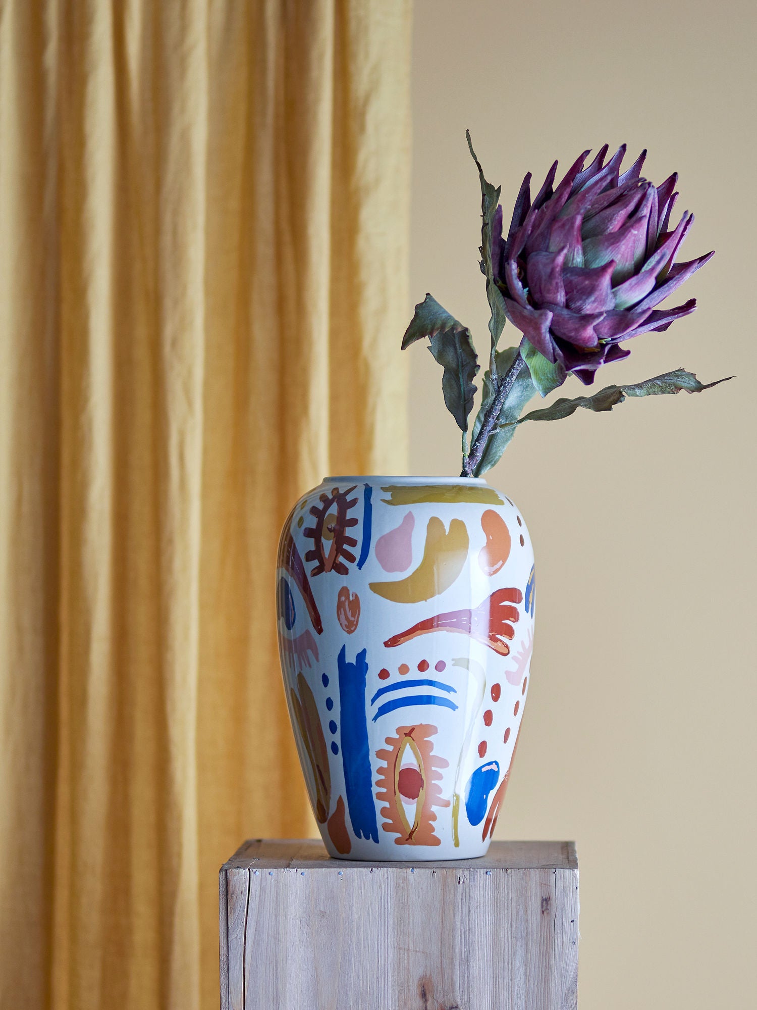 Vaso Bloomingville Horus, Laranja, Grés