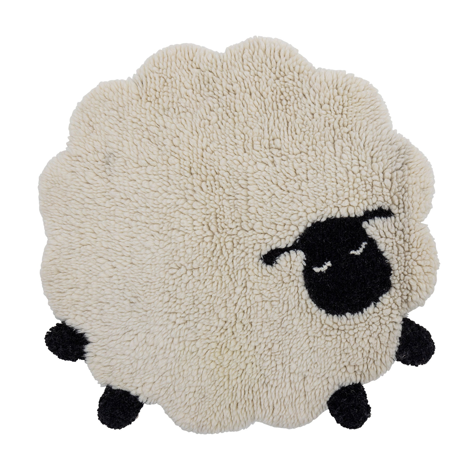 Bloomingville Mini Dolly Rug, branco, lã