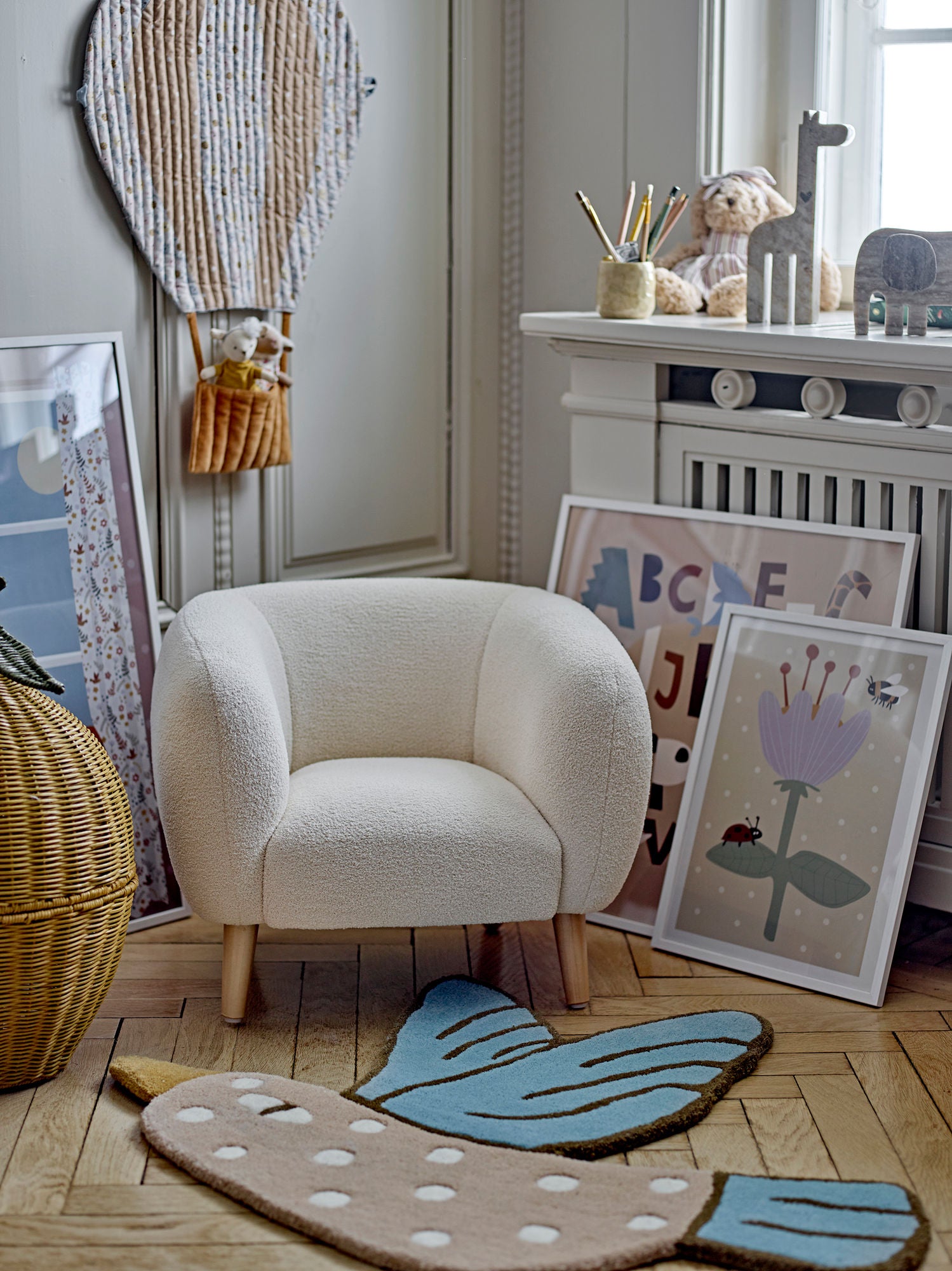 Cadeira de Mini Cade de Bloomingville, branco, poliéster