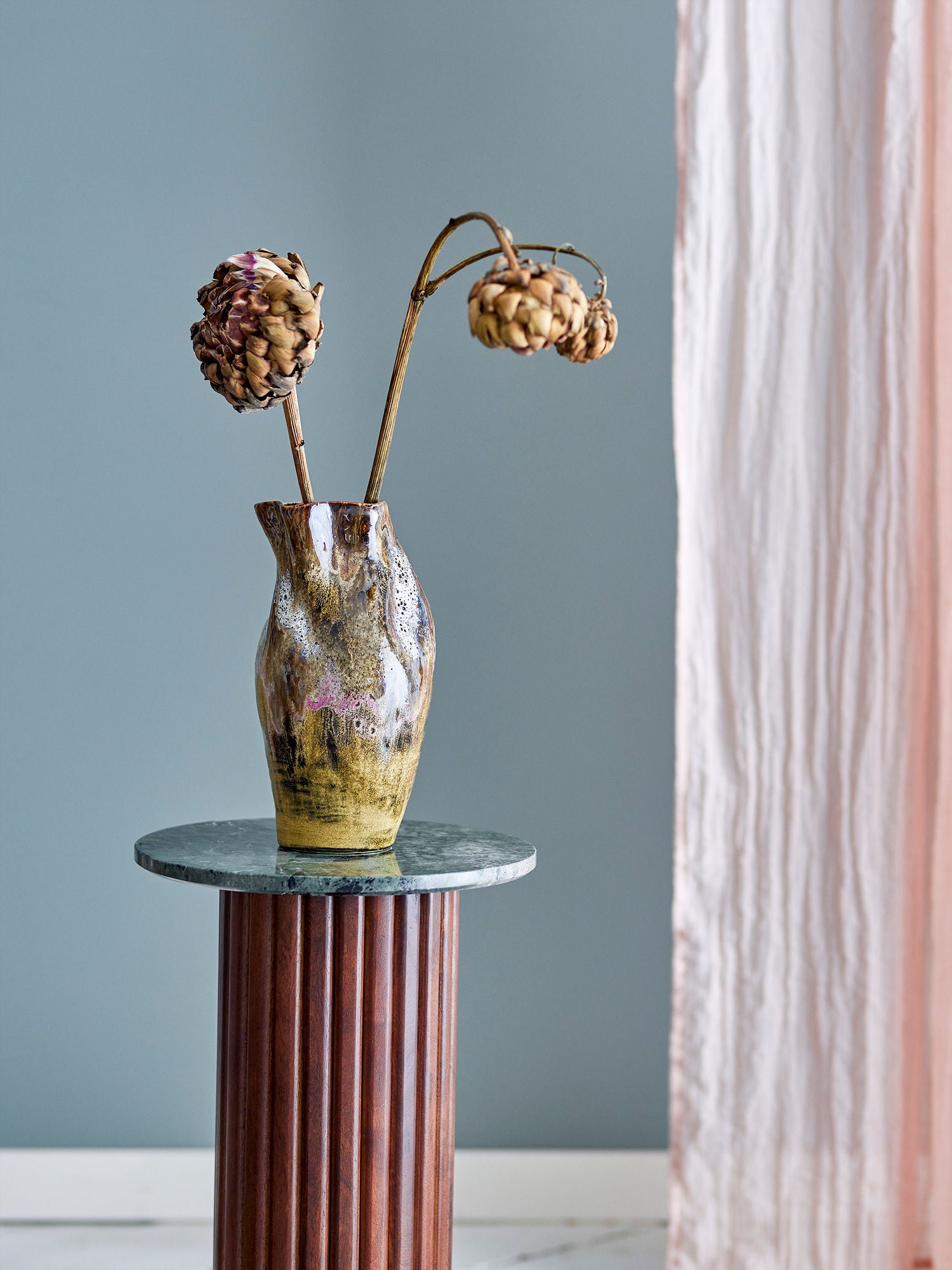 Vaso de Bloomingville Benoit, marrom, grés