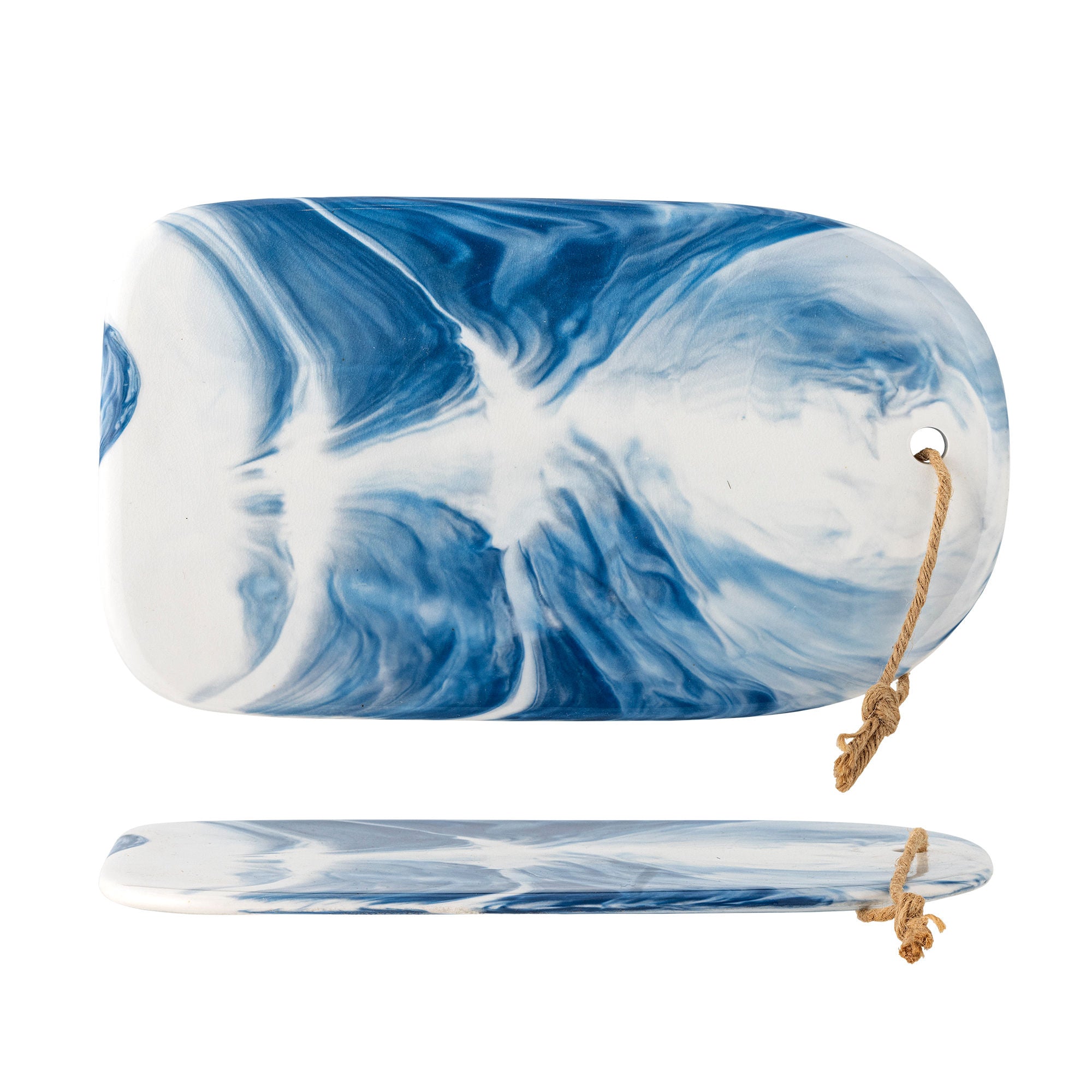 Coleção criativa Aiden Rutting Board, azul, grés