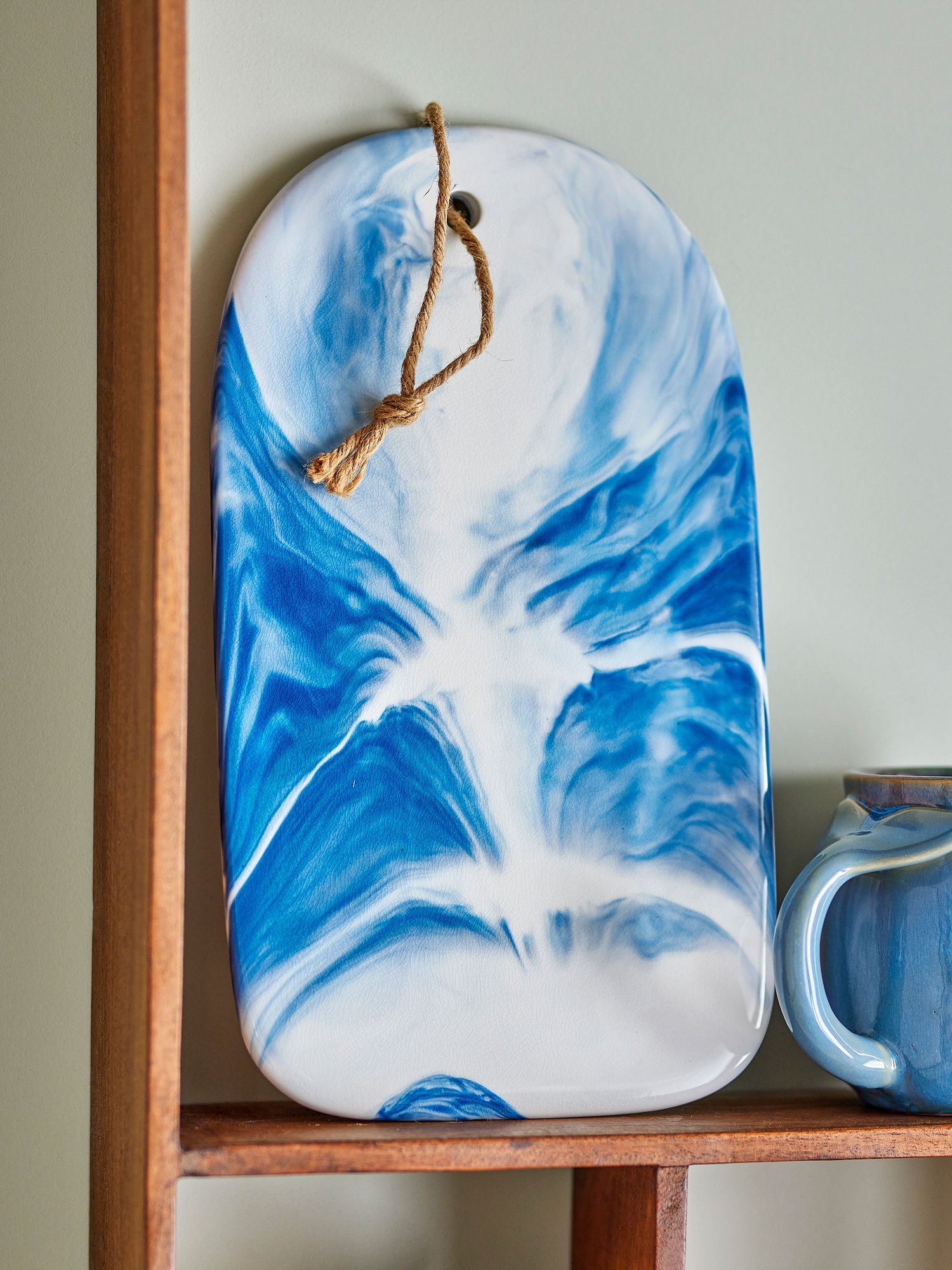 Coleção criativa Aiden Rutting Board, azul, grés