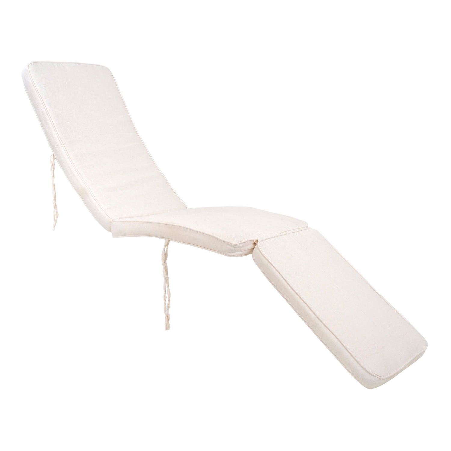 Arrecife Cover Chair com Cadeira Deck Cushion - Cadeira de convés com almofada de cadeira de convés, teca/algodão, natureza/branco