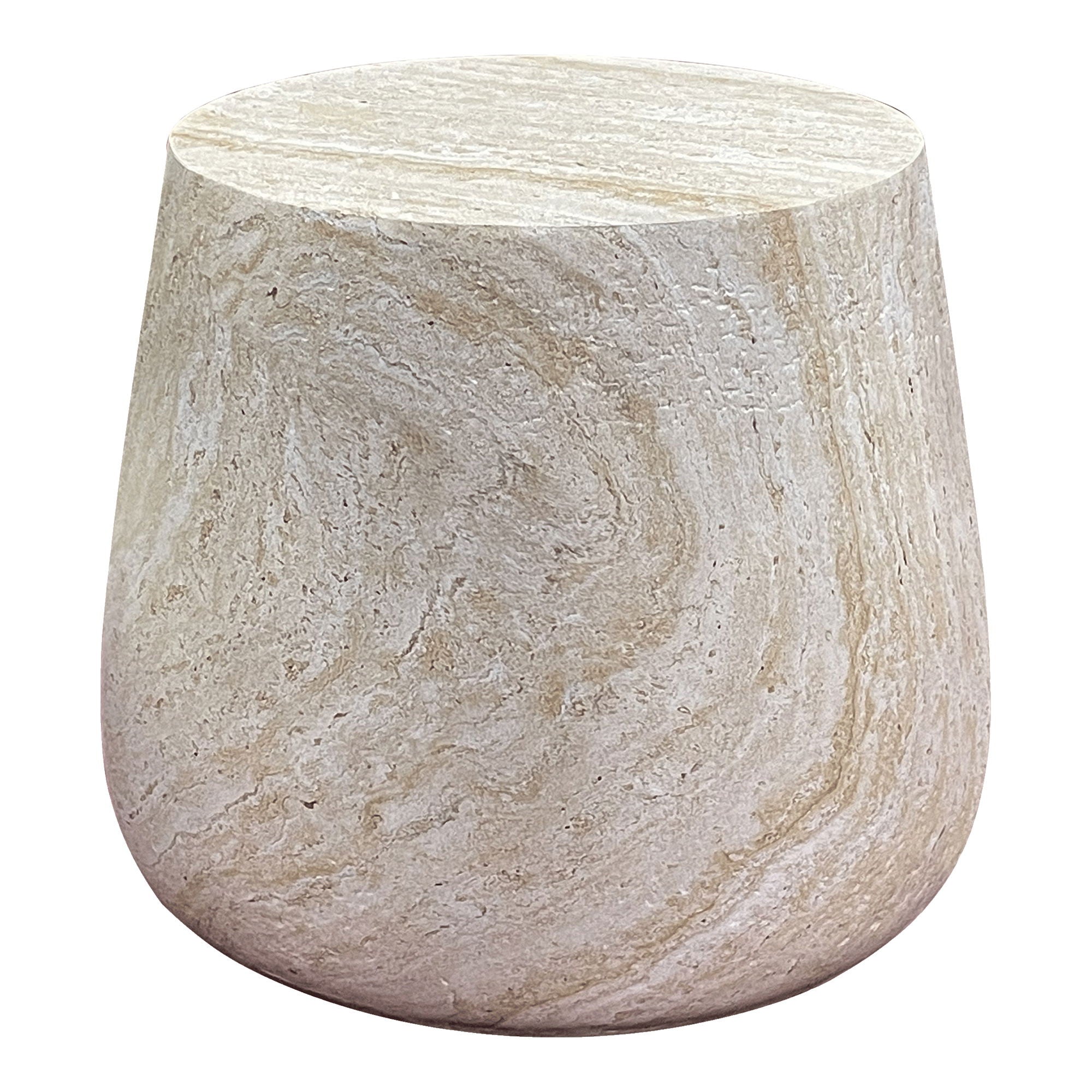 Mesa lateral, argila de fibra, natureza<br>Ø47.5x41 cm
