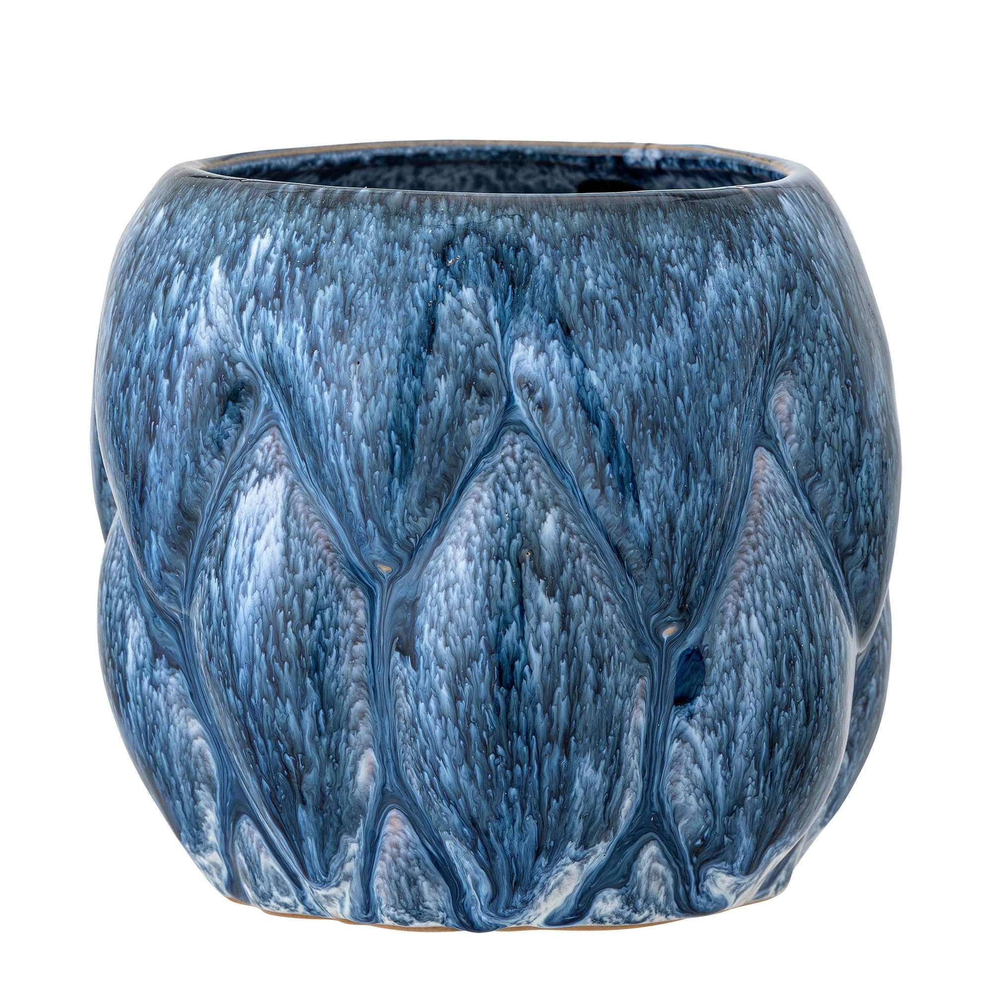 Coleção criativa Posey Herbal Potted Hears, azul, grés