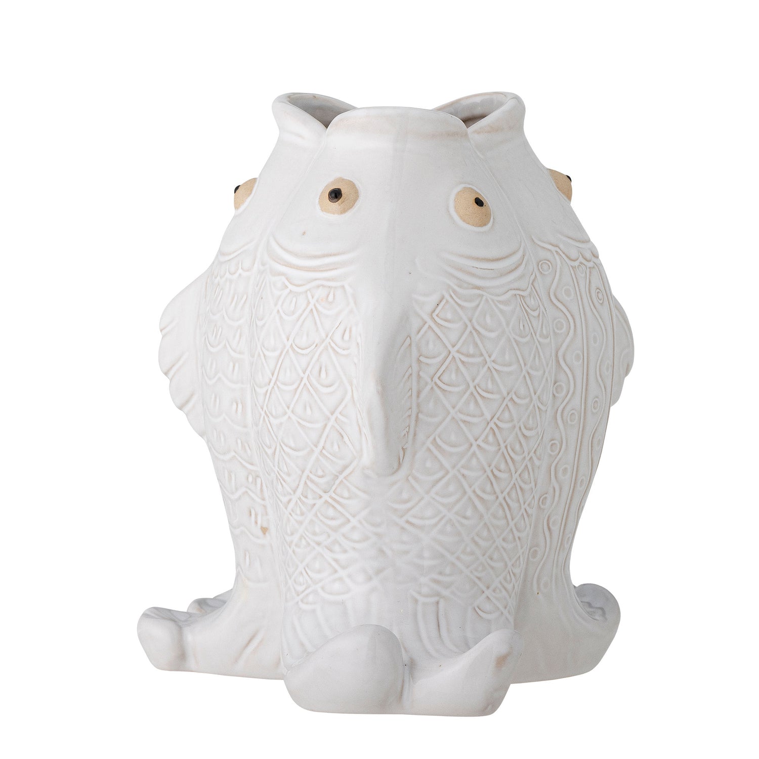 Vaso de fili de coleção criativa, branco, grés