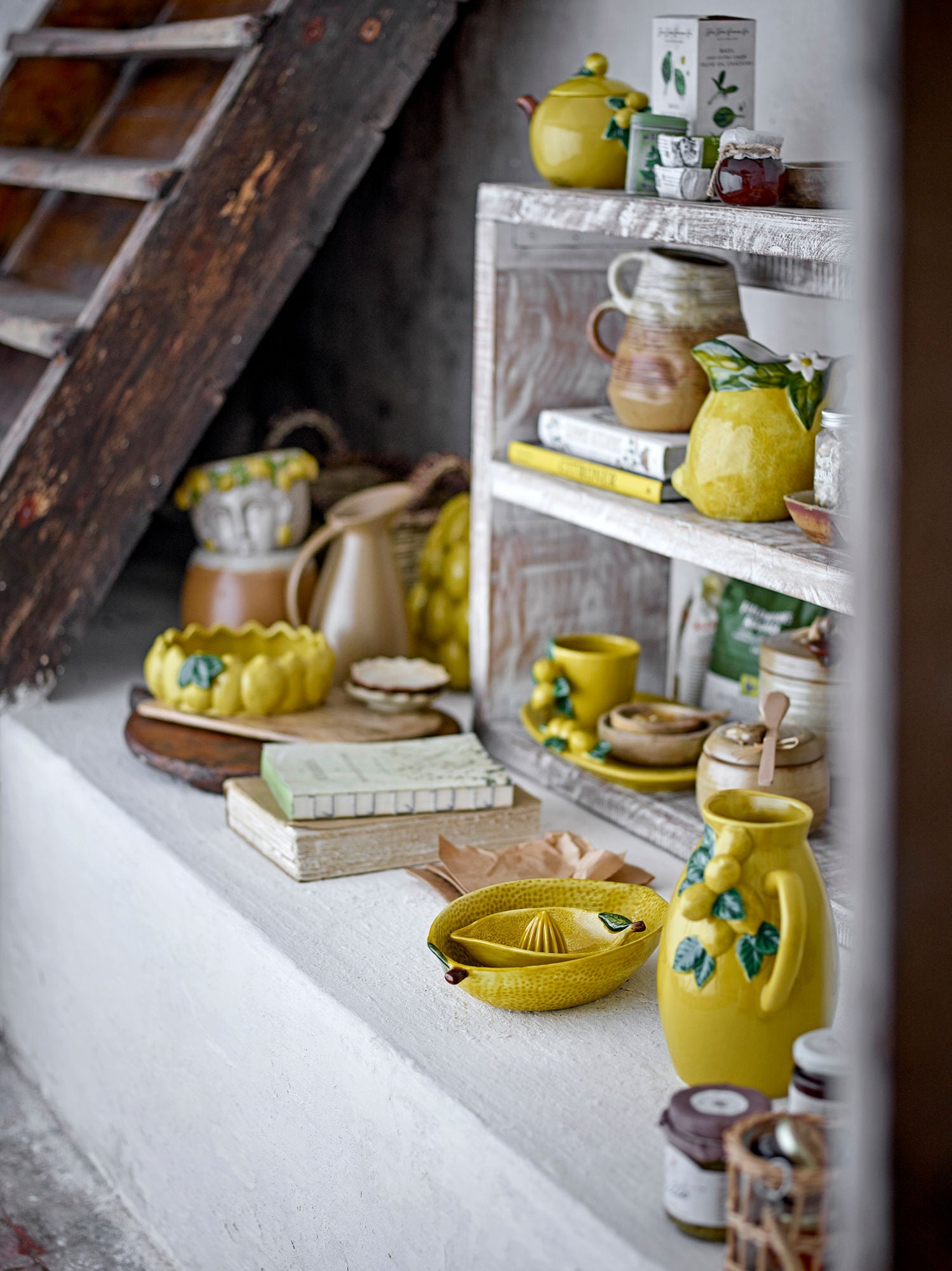 Coleção criativa Limone Pitcher, amarelo, grés