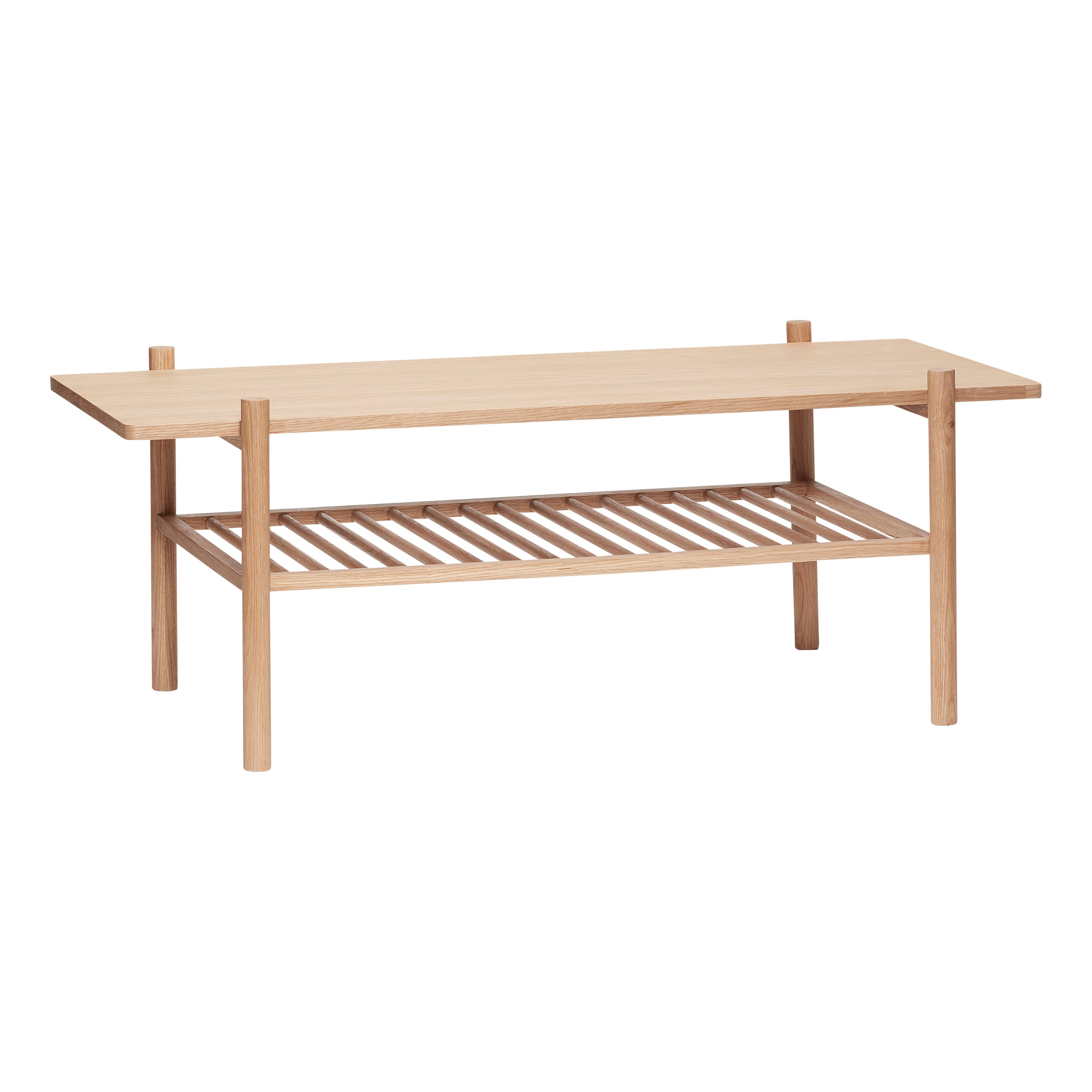 Mesa de Centro Bolota Quadrada Natural - 120x57xh46cm