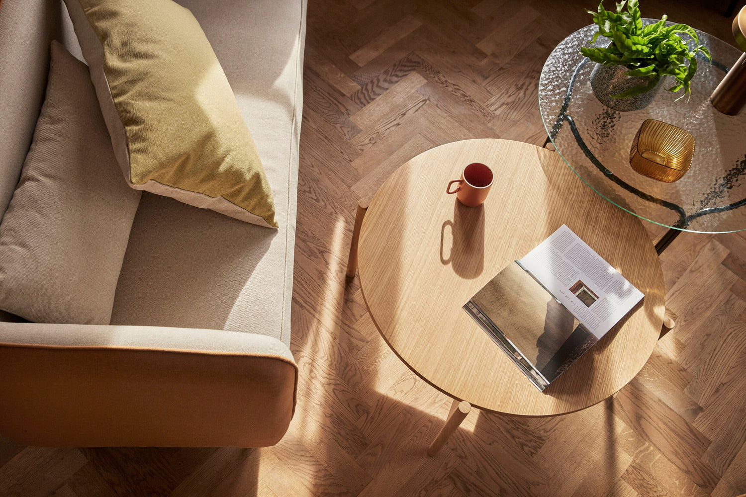 Mesa de centro Heritage Natural - ø86xh40cm