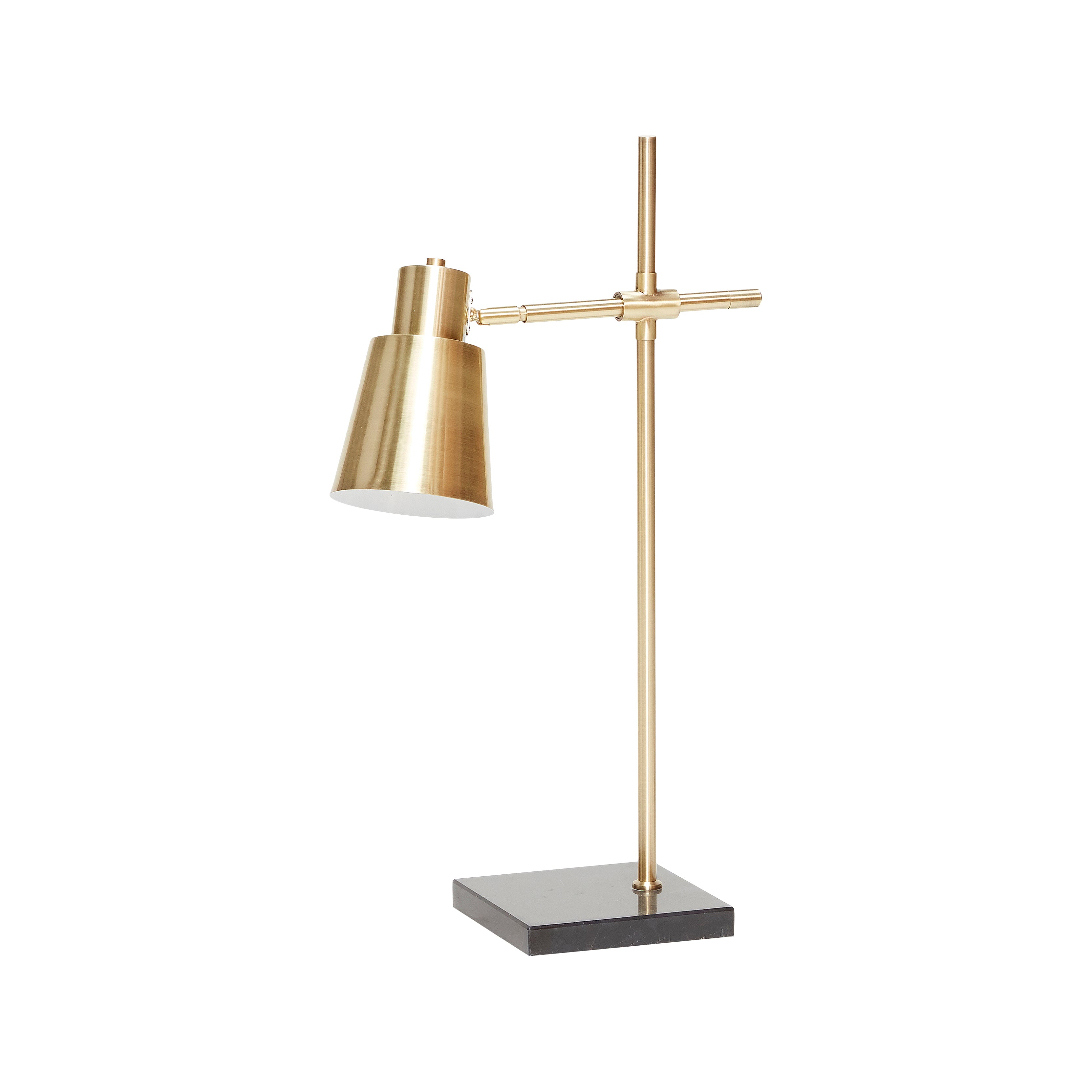 Lâmpada de mesa de fusão cor de latão - 36x18x64cm, e27/60w