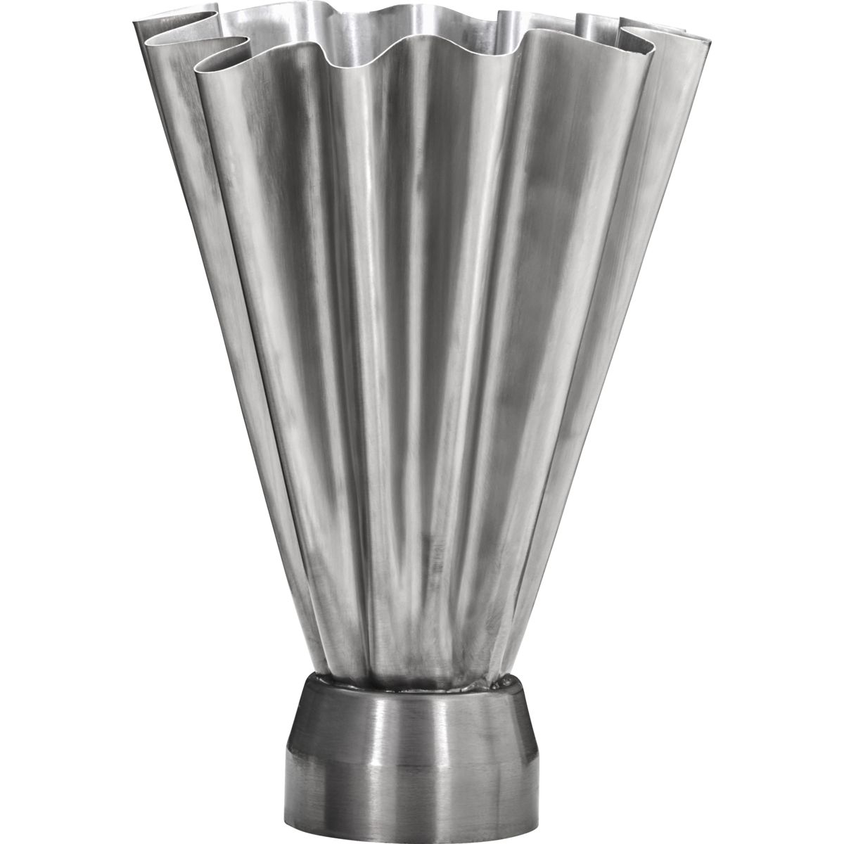 Vaso, hdflood, acabamento prateado escovado