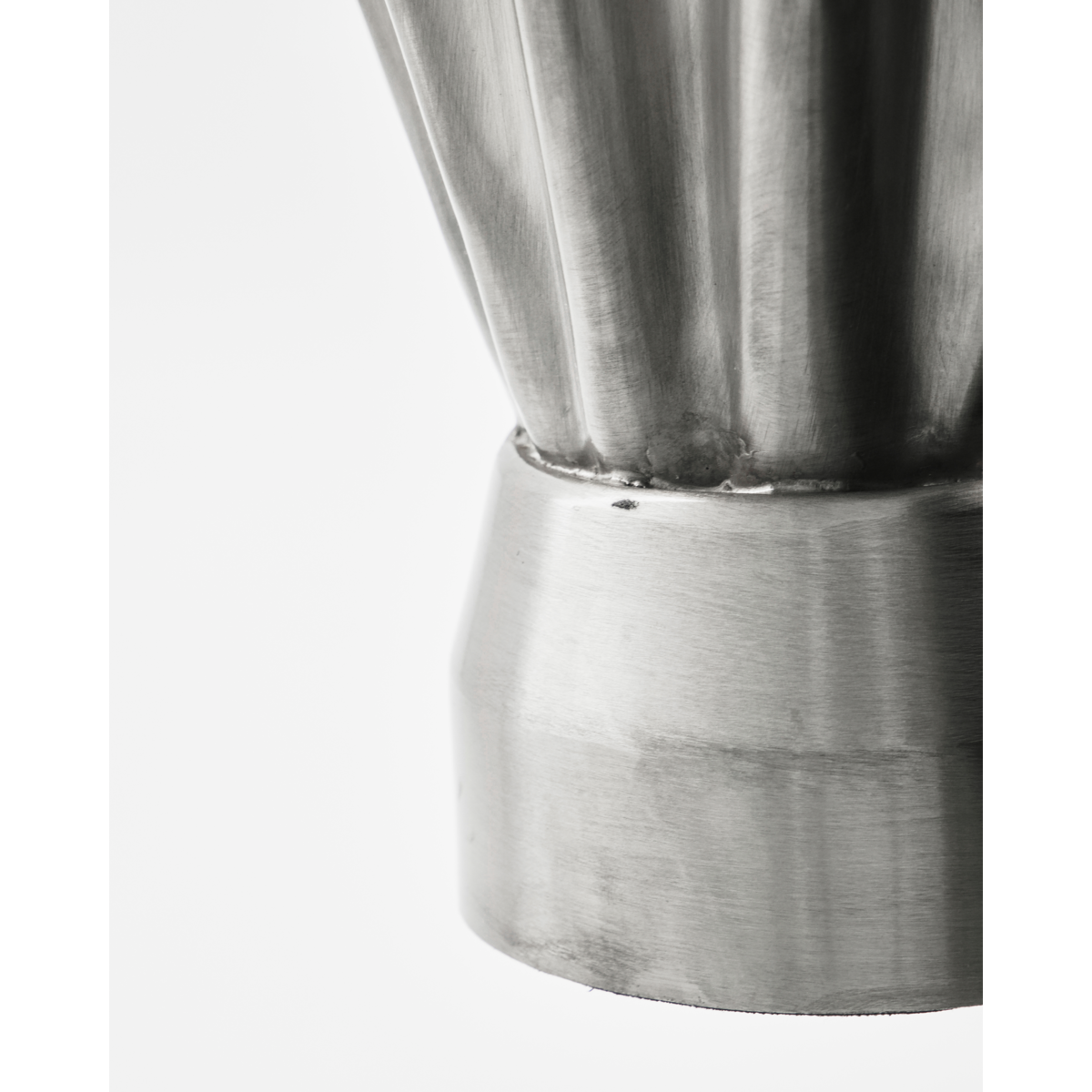 Vaso, hdflood, acabamento prateado escovado