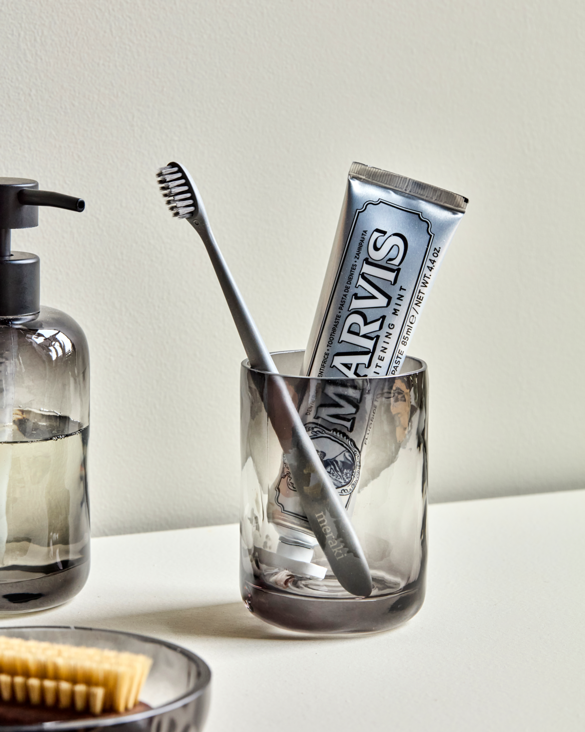 Porta escova de dentes, HDWah, cinza