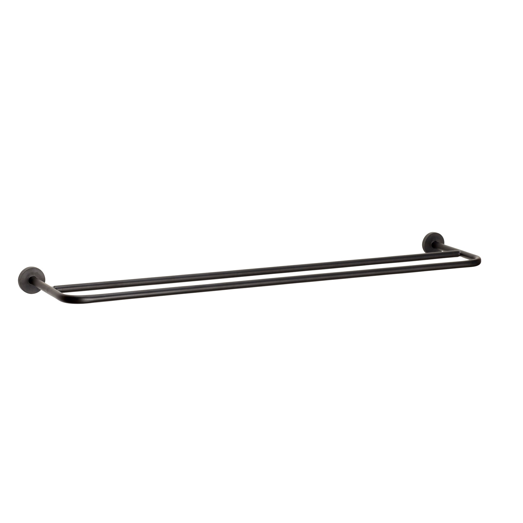 Suporte de toalha de tubo preto - 17x71cm