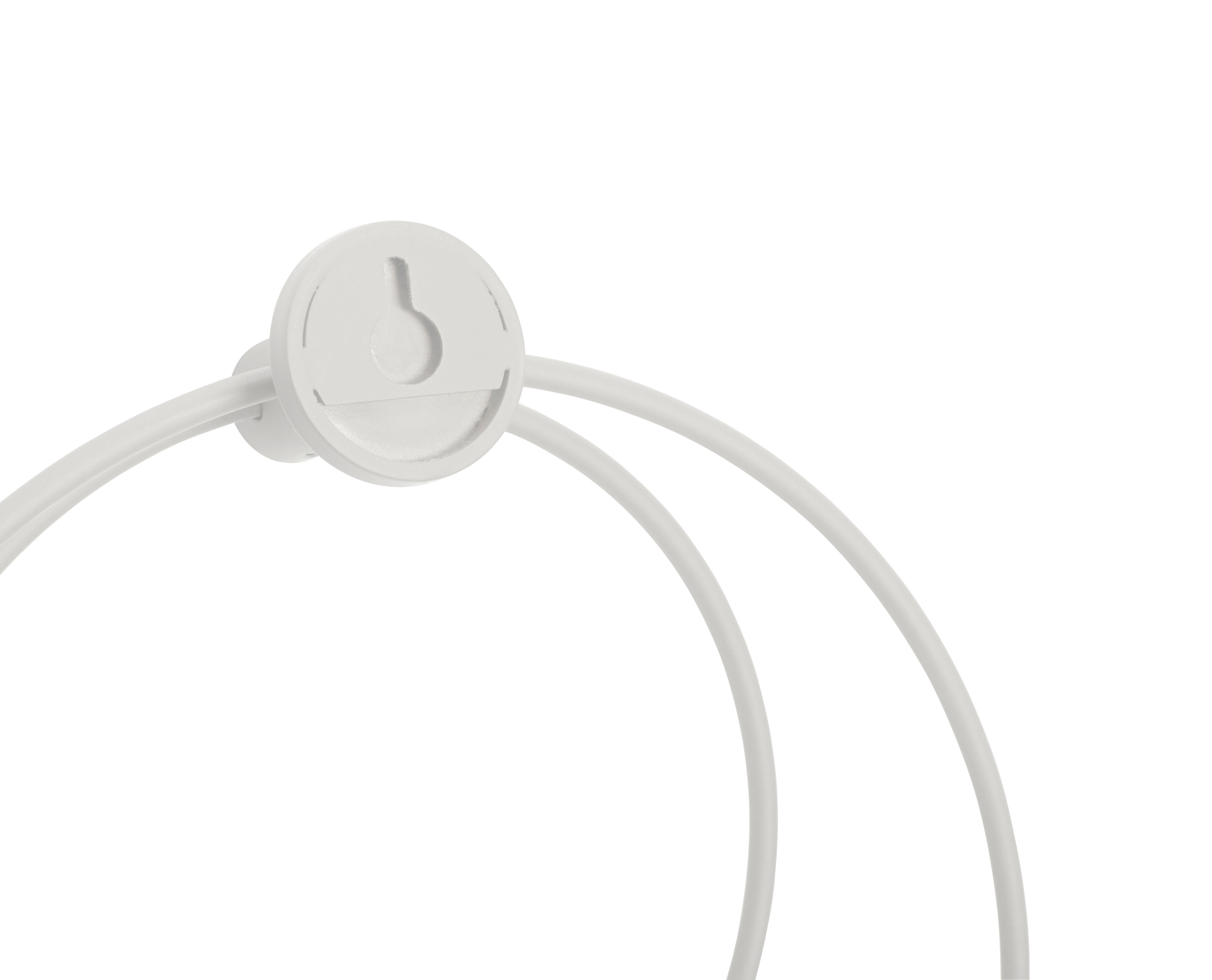 Porta-toalhas Loop Cinza Claro - 26x23cm