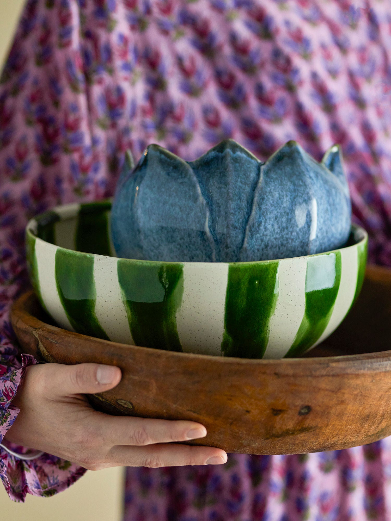 Coleção criativa Shakti Bowl, verde, grés
