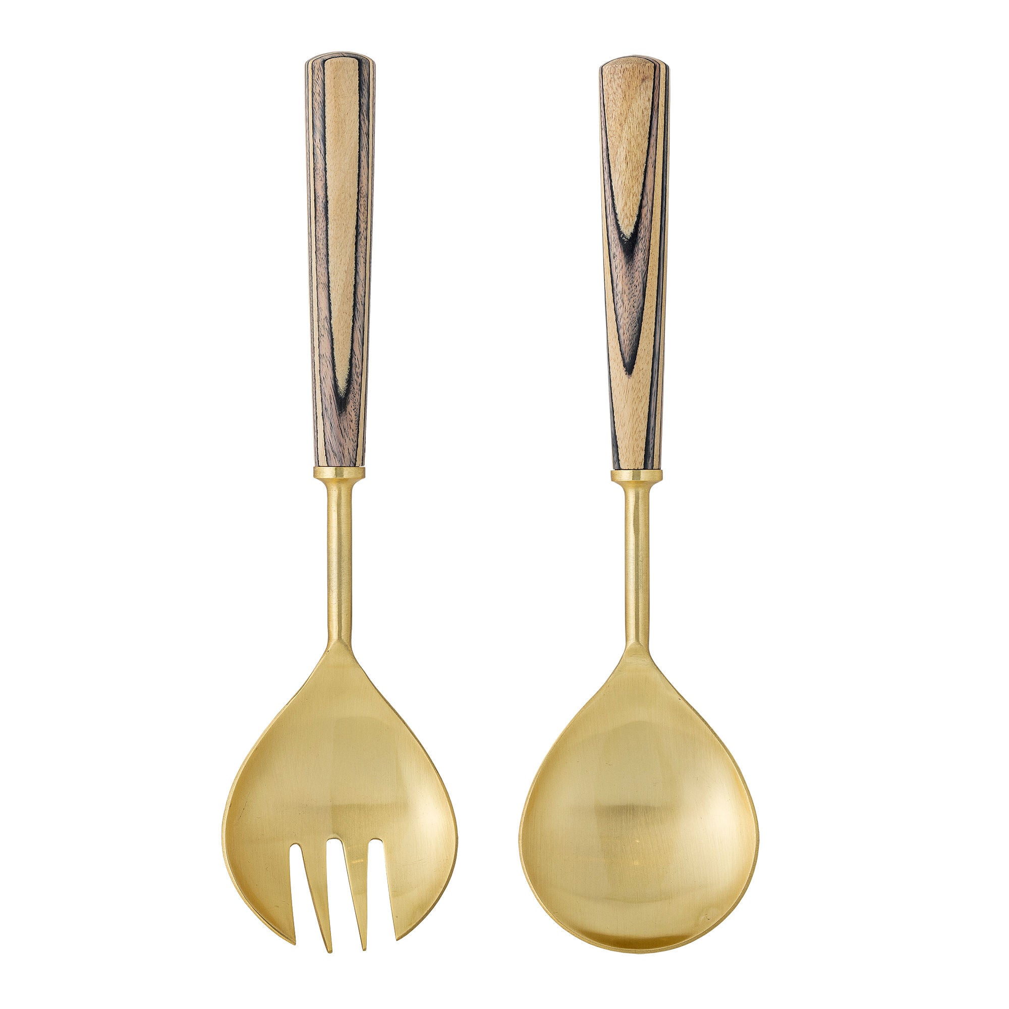 Bloomingville Fumio Salad Conjunto, ouro, aço inoxidável