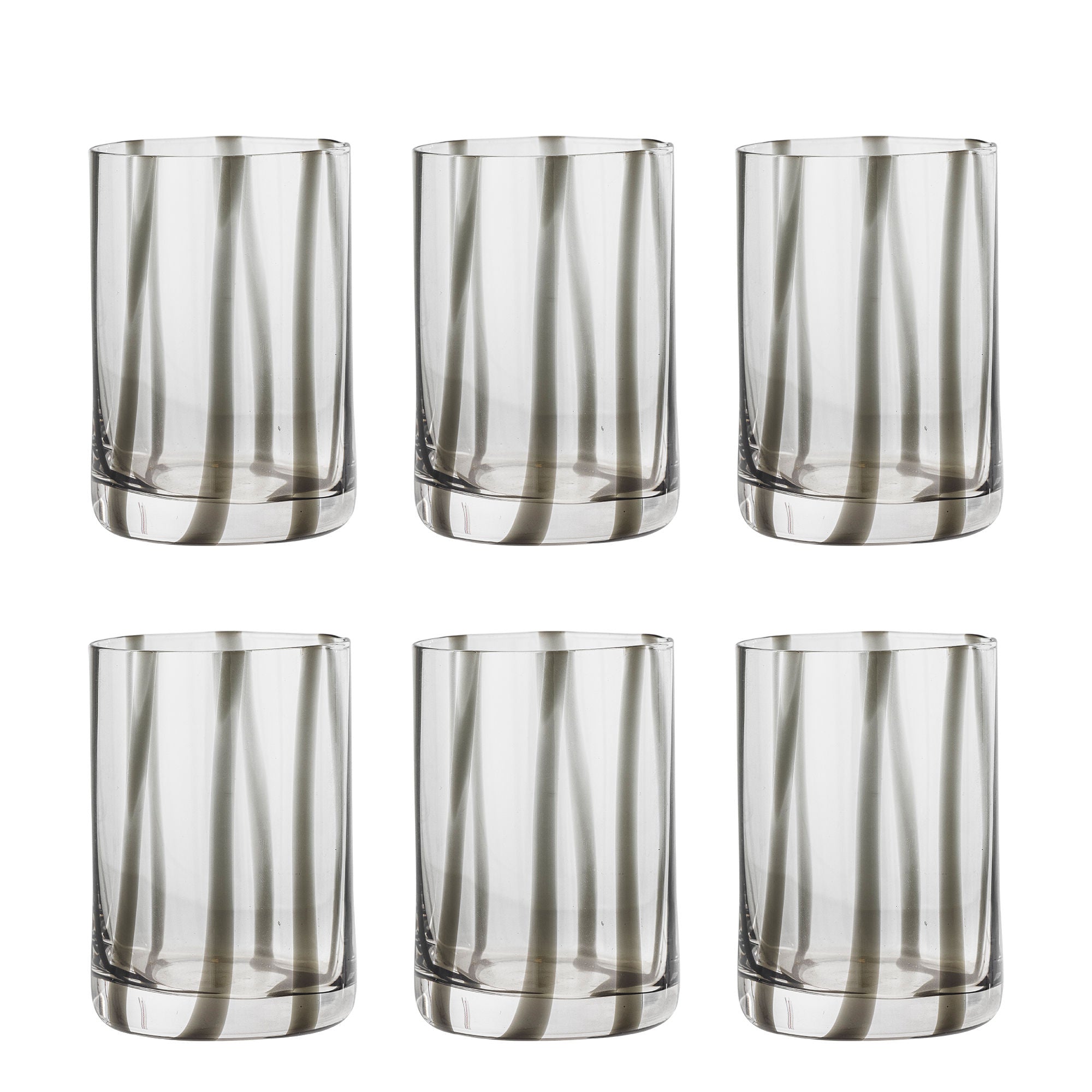 Bloomingville Silja bebendo vidro, multipak, preto, vidro