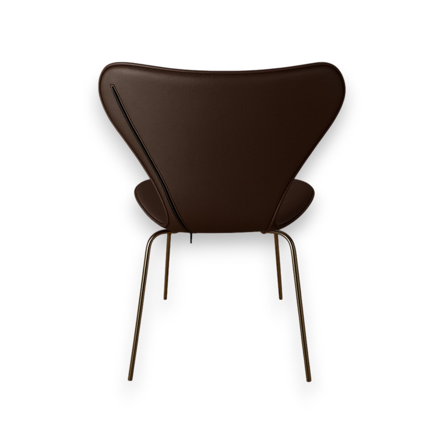Capa completa para cadeira Arne Jacobsen 3107 em couro marrom escuro
