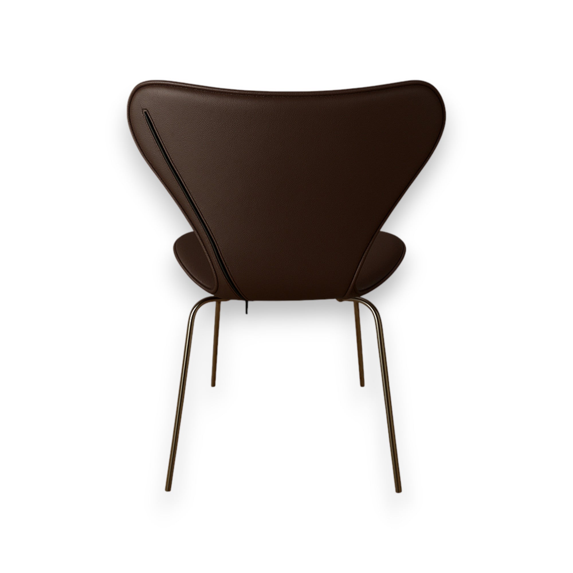 Capa completa para cadeira Arne Jacobsen 3107 em couro marrom escuro