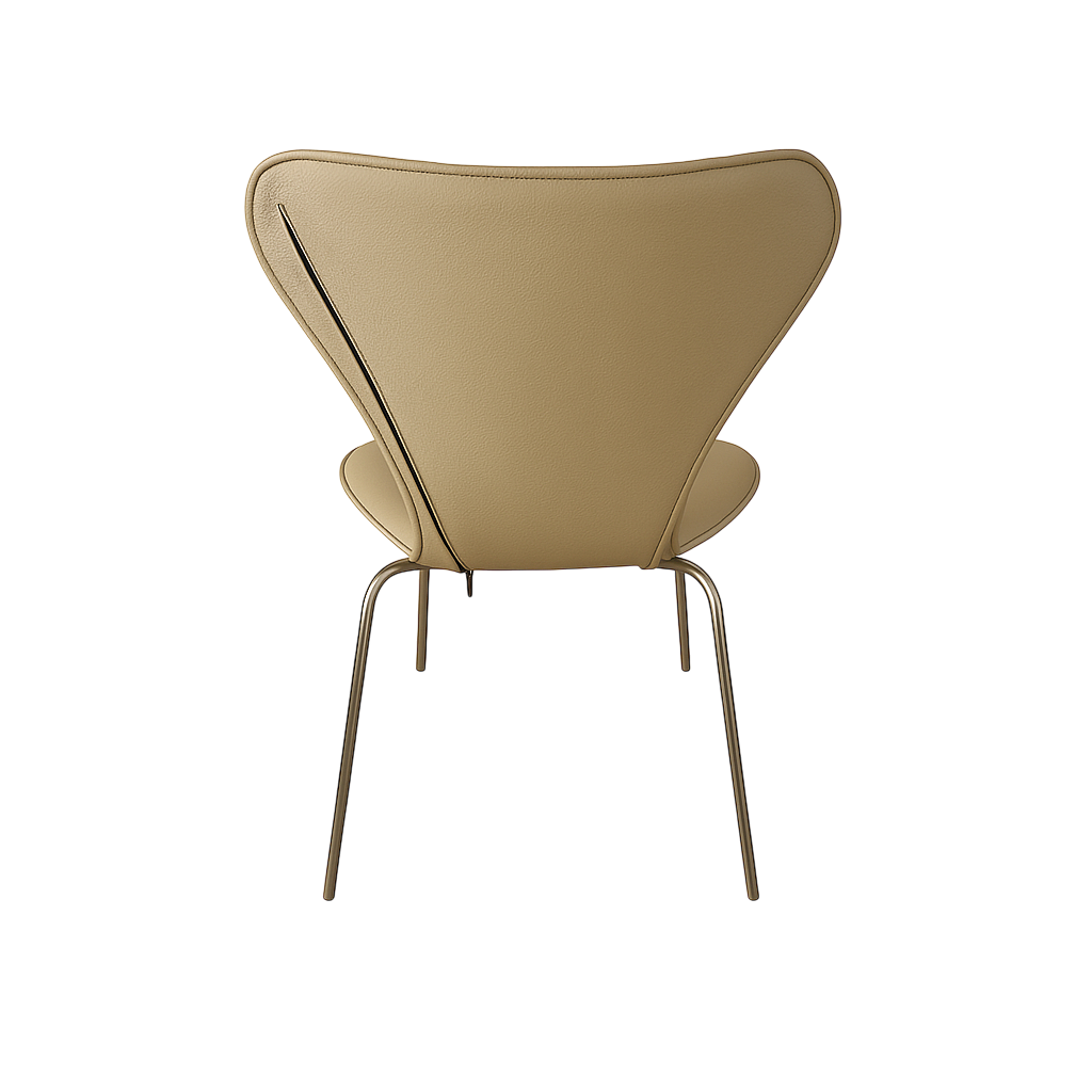 Capa completa para cadeira Arne Jacobsen 3107 em couro cor de areia